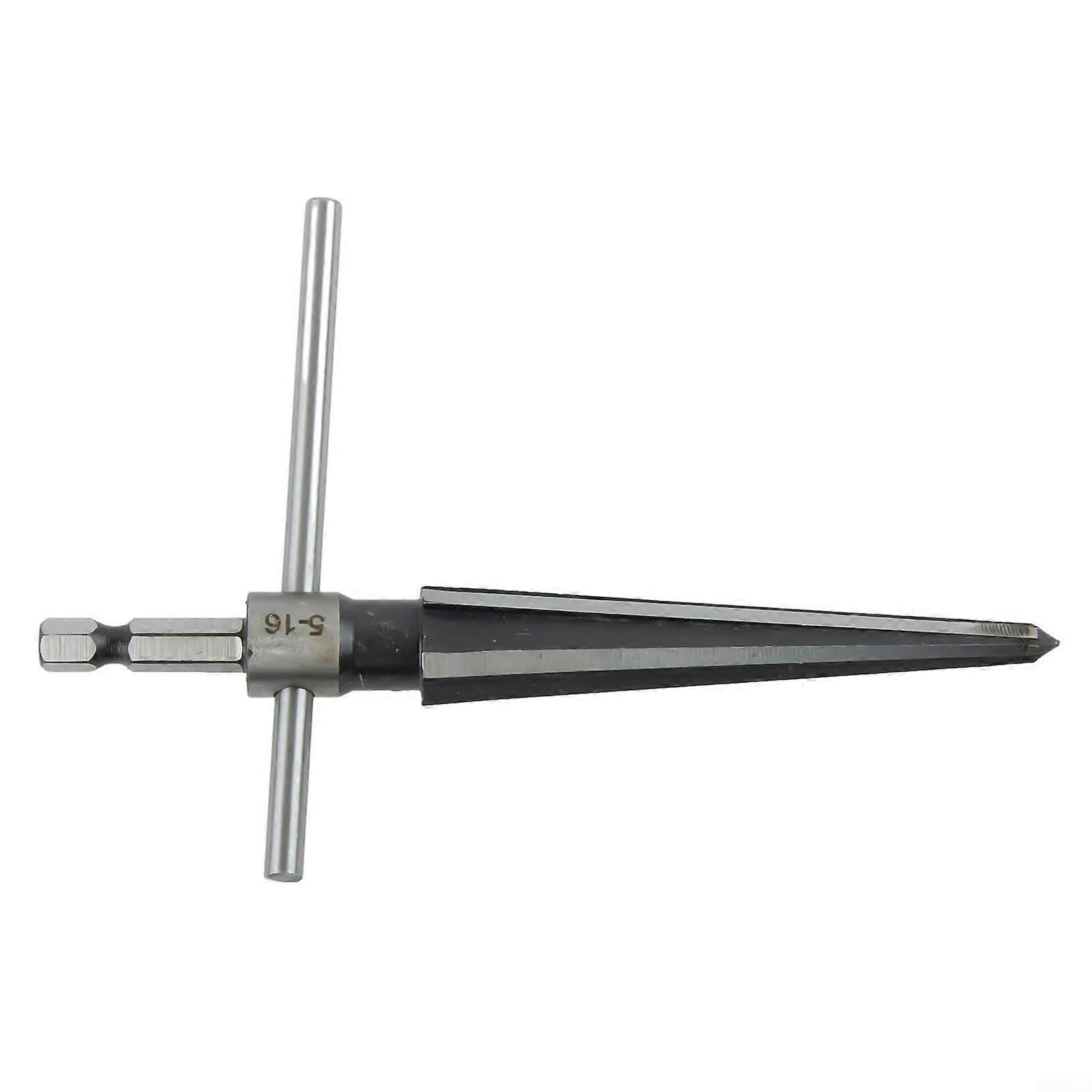 516mm T Handle Tapered Reamer With 6Flute Beveling Edge For Woodworking Bridge Pin Holes Hardened Carbon Steel Tool