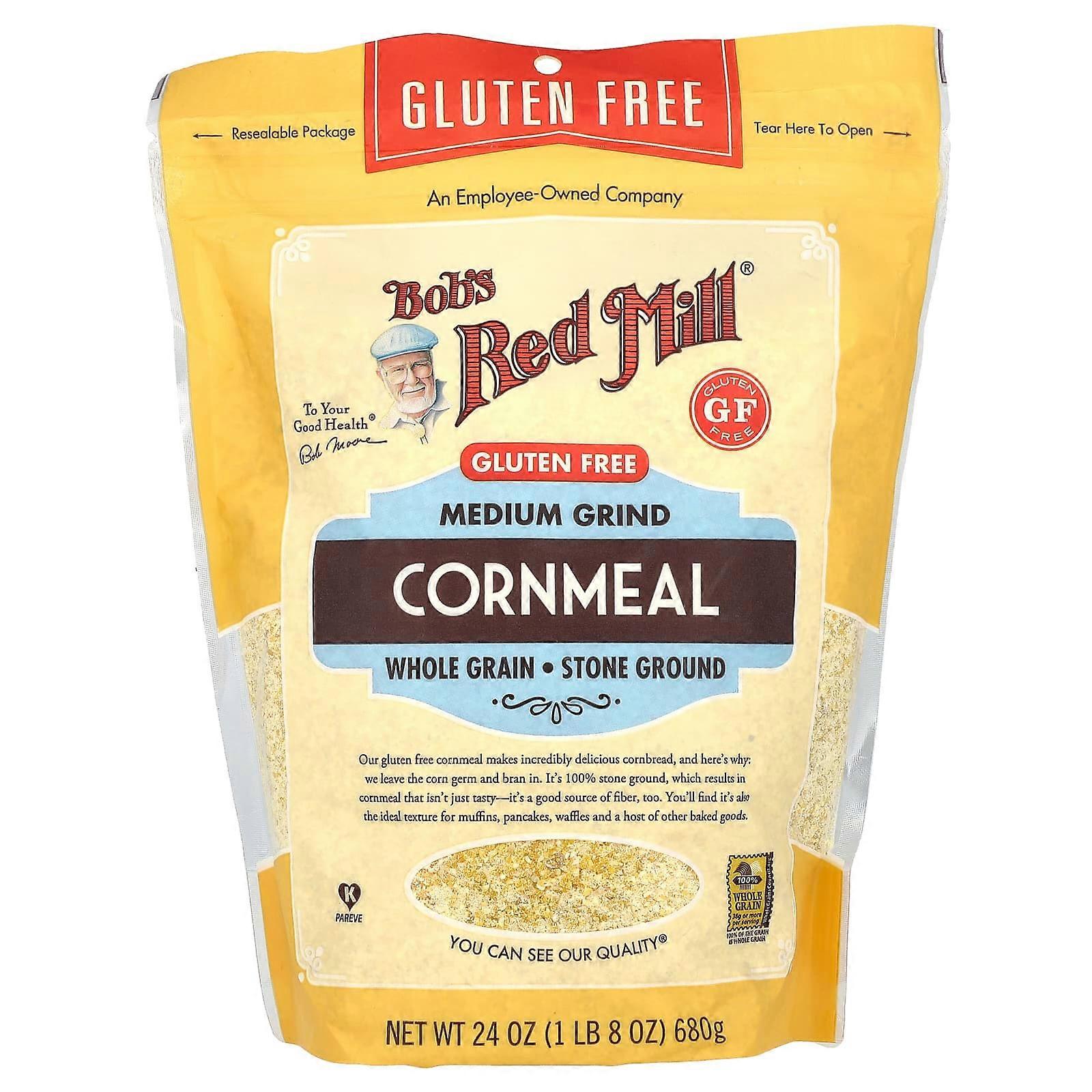 Cornmeal, Medium Grind, Whole Grain, Gluten Free, 24 oz (680 g)