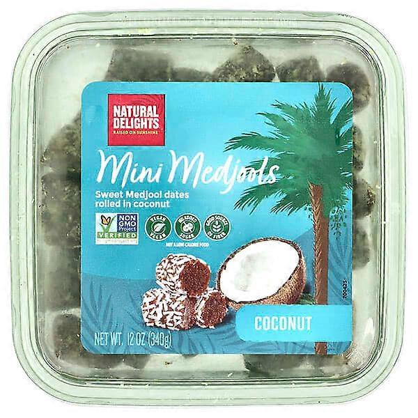 Natural Delights, Mini Medjools, Coconut, 12 oz (340 g)