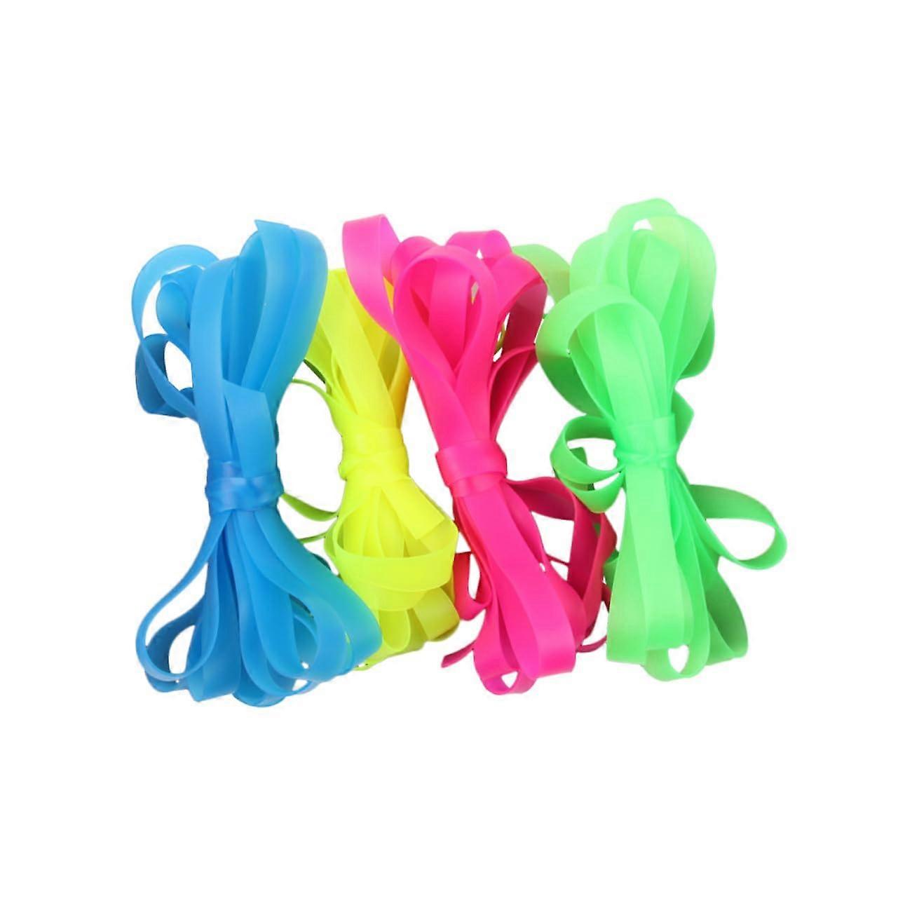 Jump Ropes Colorful Wide Elastic Jump Rope For Sports Training Outdoor Indoor Exercise Interactive Play Random Color