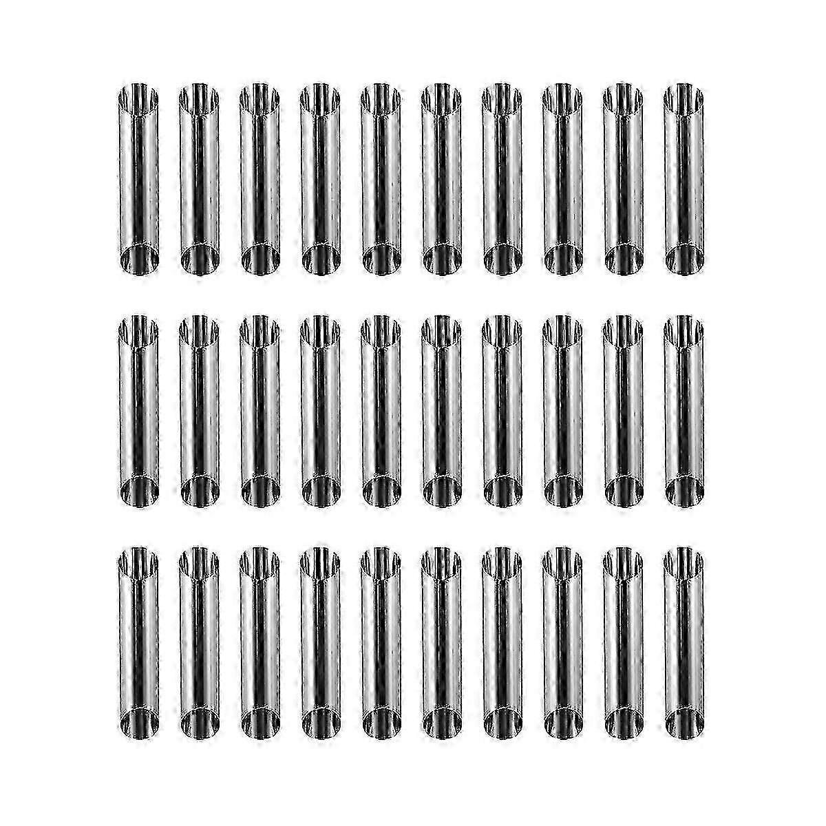 30pcs Stainless Steel Cannoli Forms for Baking - Durable Shell Molds