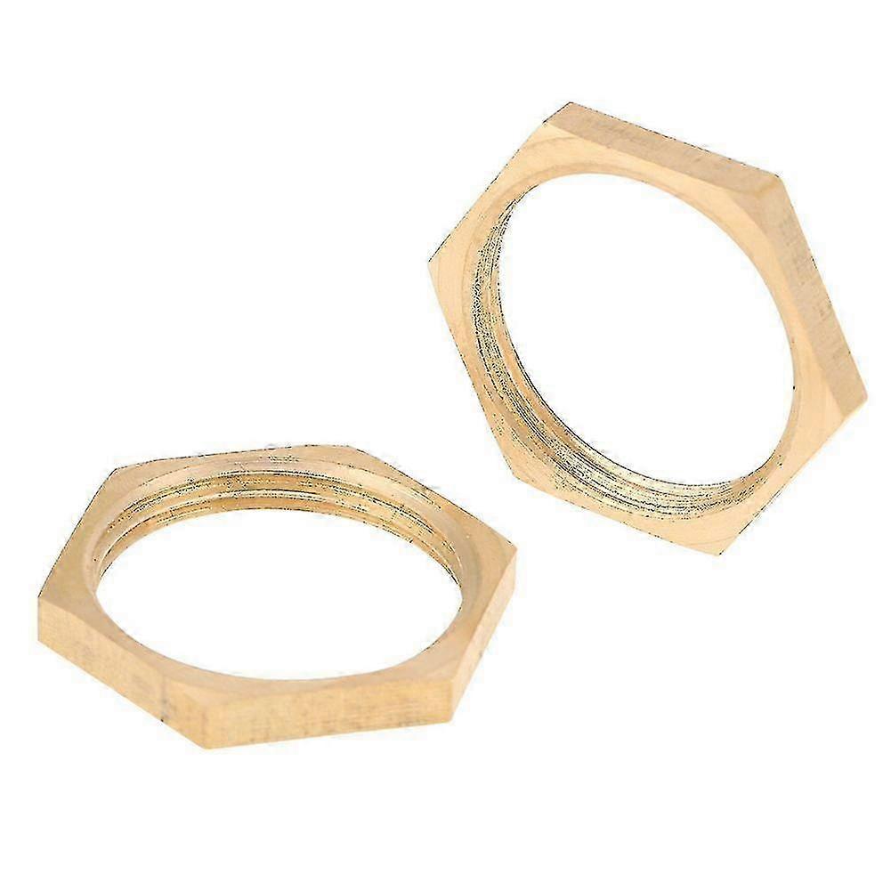 Hex Lock Nuts G1/8 Pipe Lock Nut Thread Pipe Fitting Brass Thin Nut(gold)( 40pcs) 25-26s