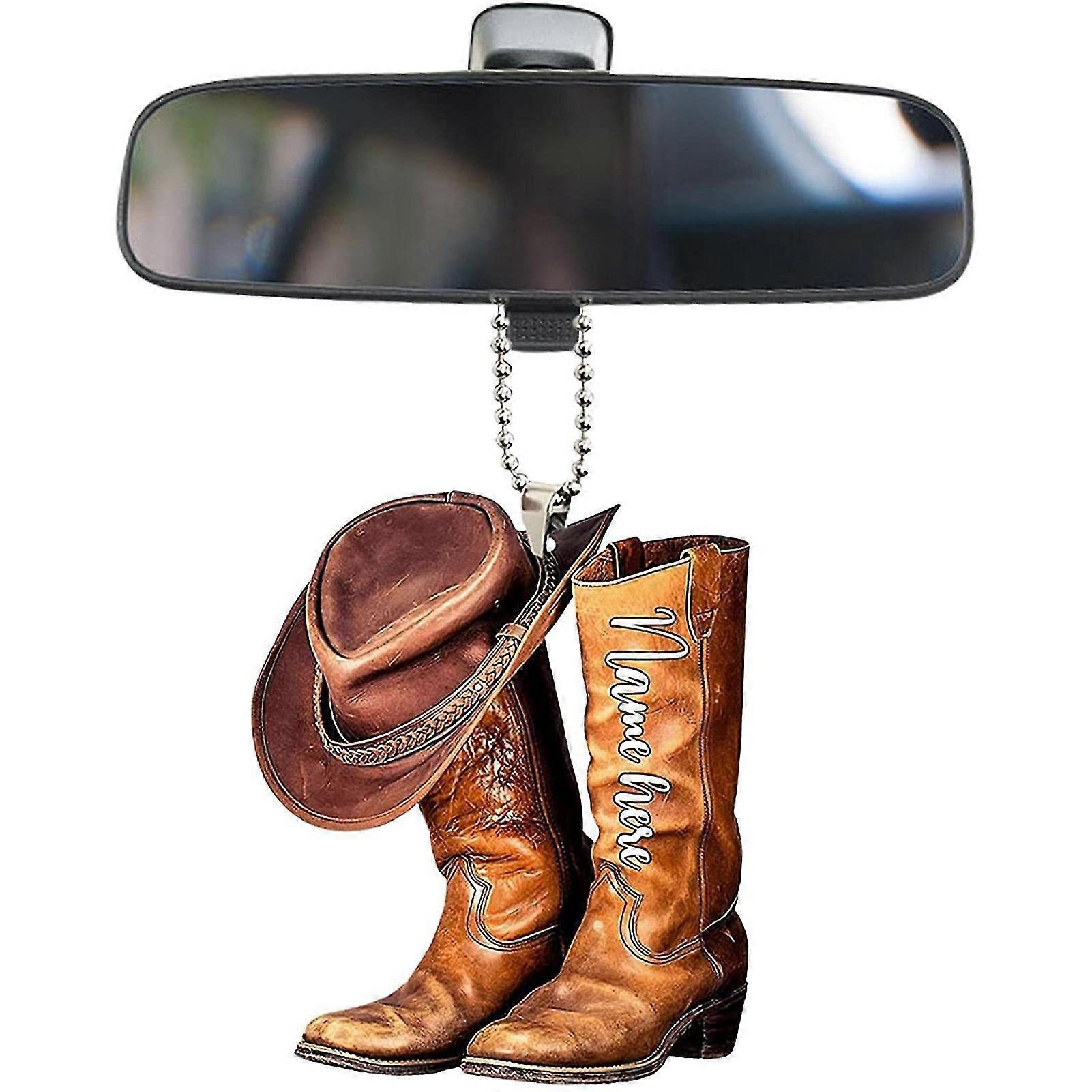 Cowboy Boot Shape Key Chain Pendant Realistic Delicate Compact Keychain For Bag Key Car Interior Decorati