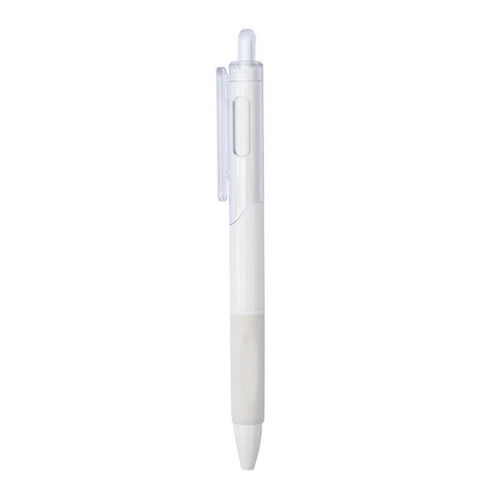 0.5mmST Tip Black Ballpoint Pen For Student Exams QuickDry Smooth PushAction Neutral Pen 10 Pieces White