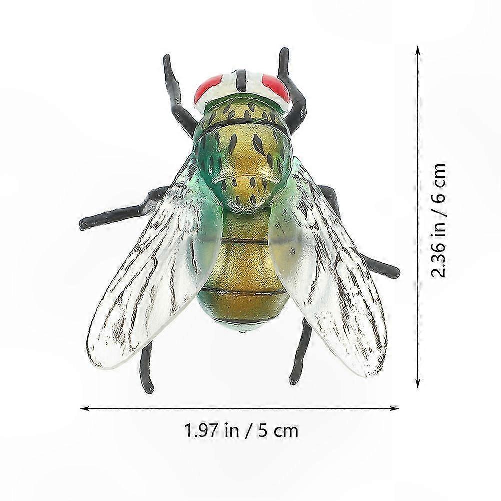 Artificial Fly Models Plastic Decorative Bugs 2 Pieces for Crafts and Displays