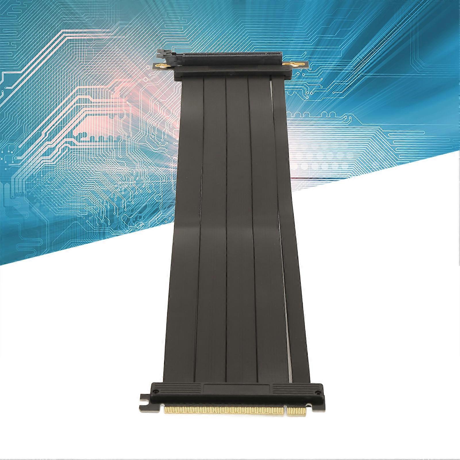 PCIE 4.0 X16 Riser Cable High Speed Flexible Shielding 90 Degree Connector GPU Extension Cable for RTX4090 RX6950XT 15.8in 