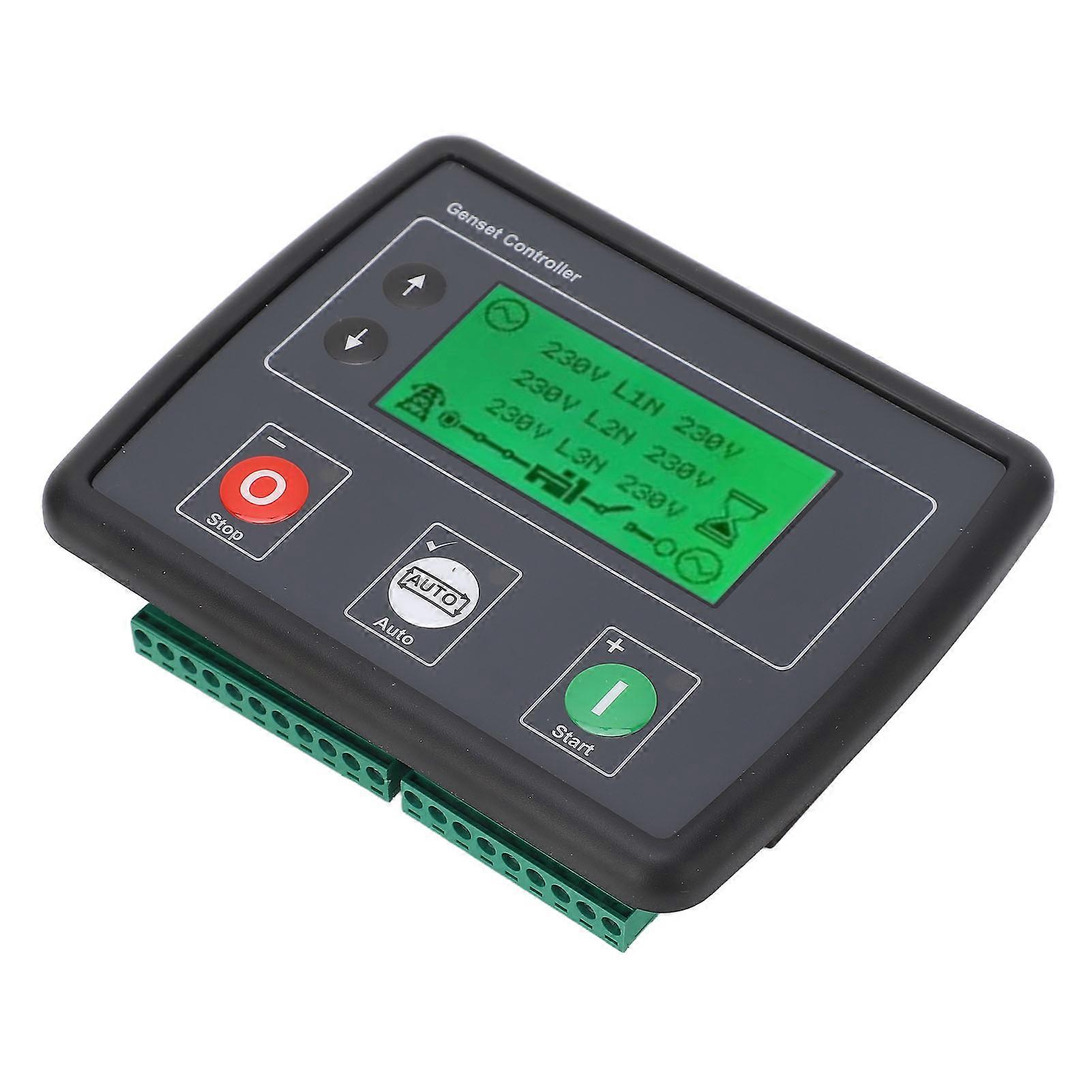 Generator Controller LCD Display 3 Phase Diesel Auto Mains Failure Control Self Starting Module 600VAC 