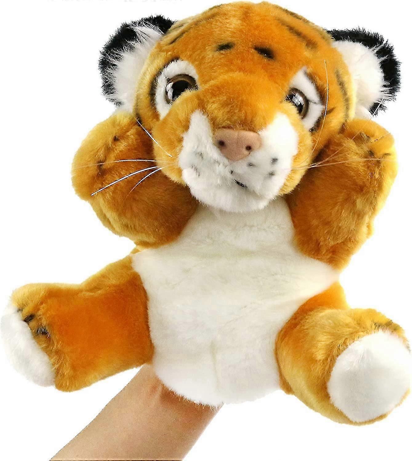 Tiger Hand Puppet Zoo Animal Puppets Jungle Friends Plush Toy for Imaginative