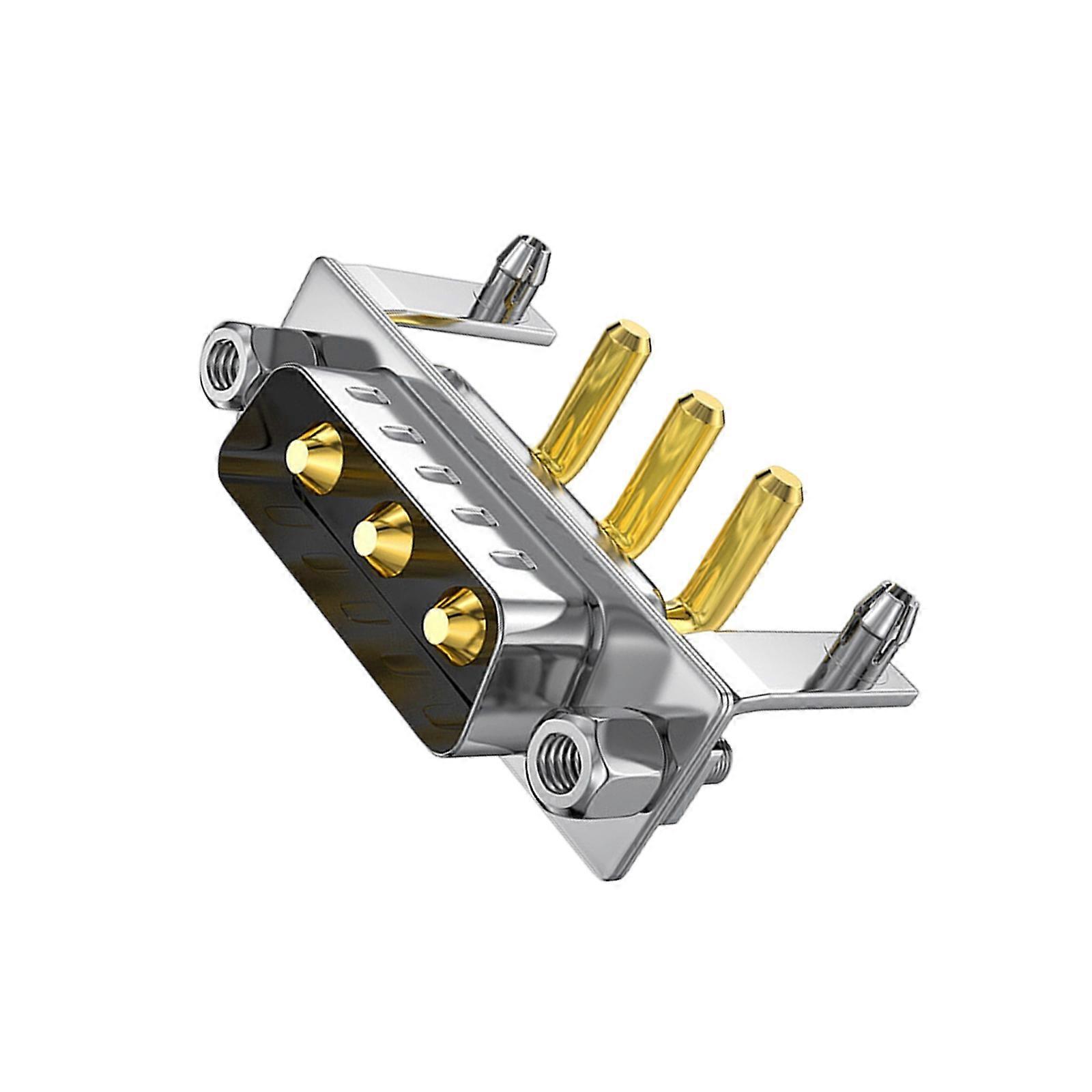 40A Current Solderable 3W3 Connector Gold Plated Coppered Pin And with Coating Multicolor