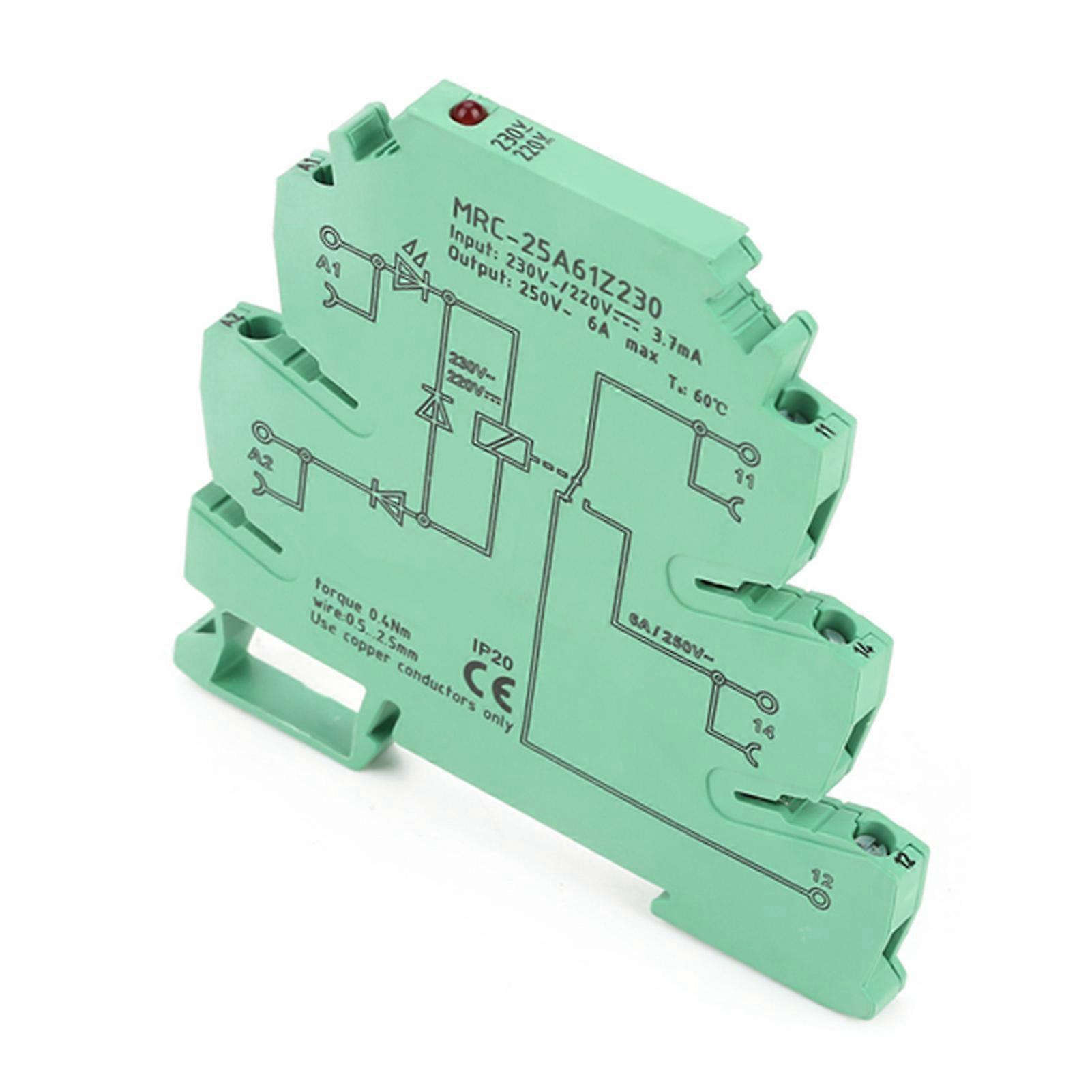MRC-25A61Z230 PLC Electromagnetic Contact Interface Relay Module Input 230VAC/220VDC 1NO 1 NC