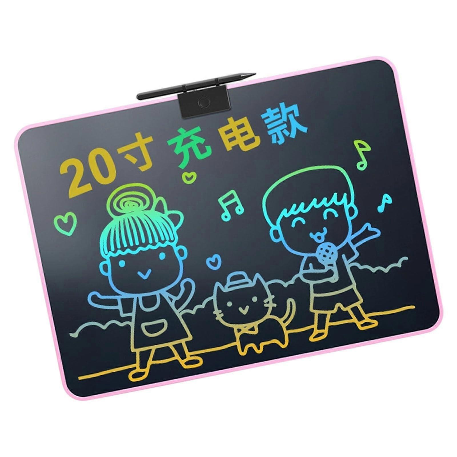 LCD Writing Tablet 16.5Inch, Rechargeable Kids Drawing Board, Portable LargeScreen LCD Pad With Erase Button
