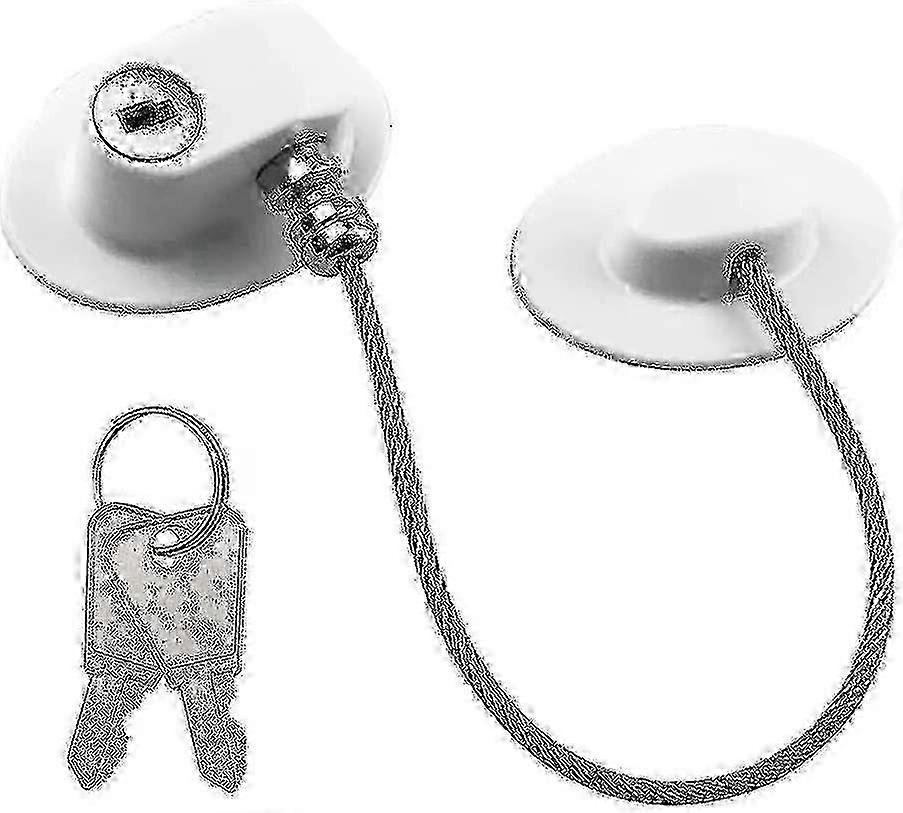 Fridge Locks with 2 Keys - Adhesive Childproof Locks for Refrigerator Doors, Cabinets & Drawers
