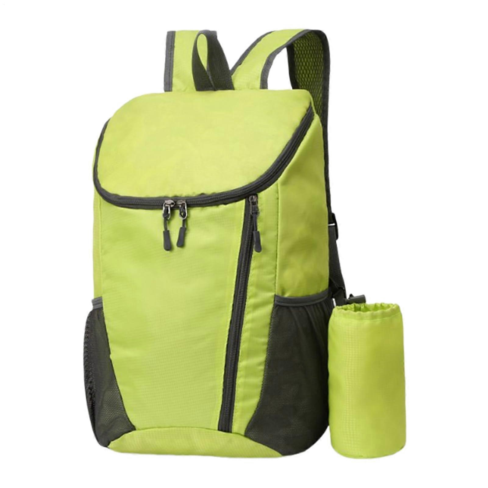 20L Waterproof Foldable Daypack Hiking Backpack With WaterResistant Fabric Packable Design Light Green