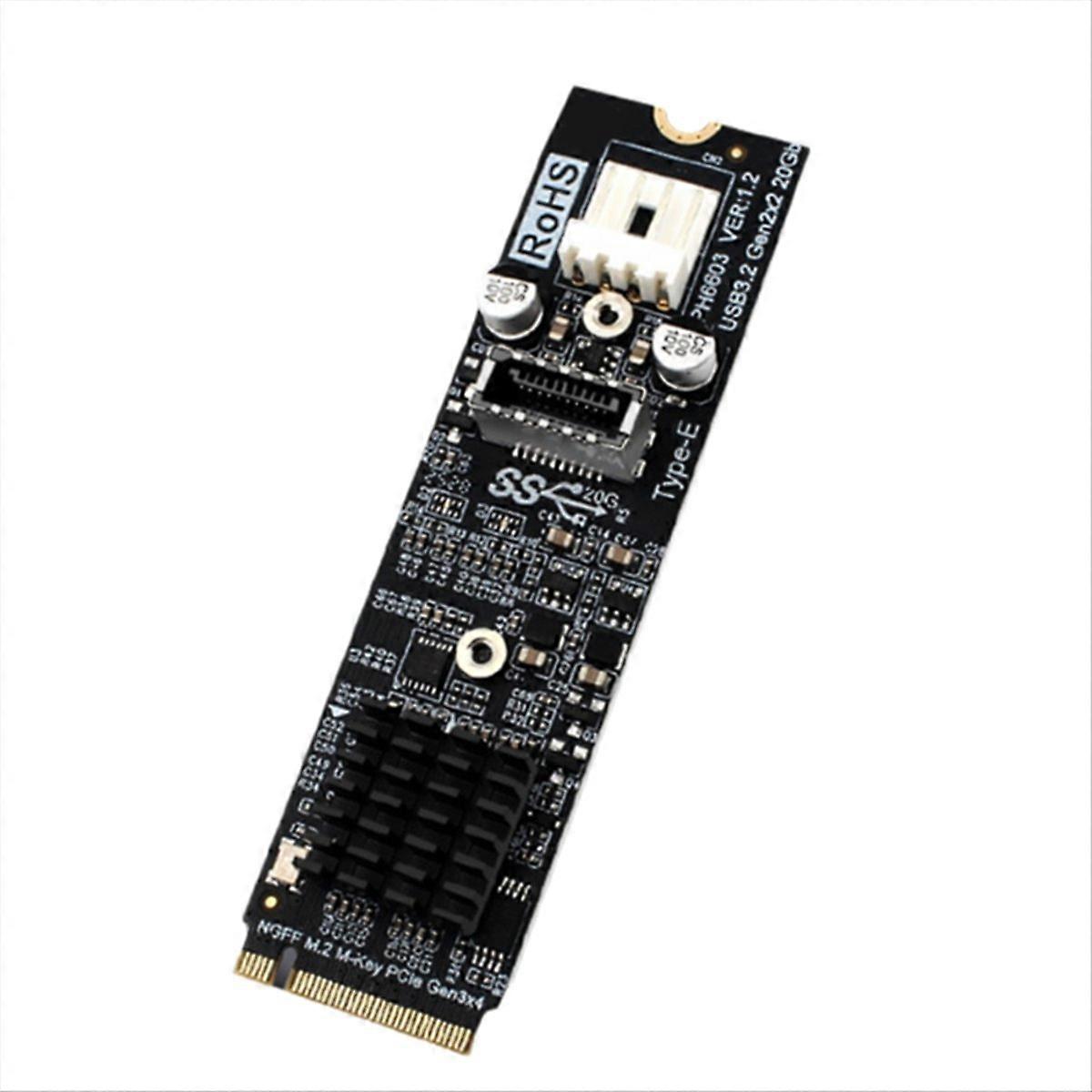 20Gbps Type C & Type E USB 3.2 Front Panel M.2 NVME PCIe Adapter Card