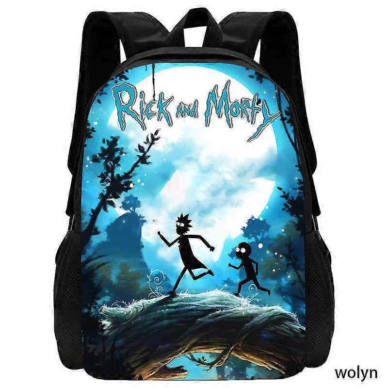 Rick and Morty backpack, multi-functional weight-reducing and spine-protecting backpack
