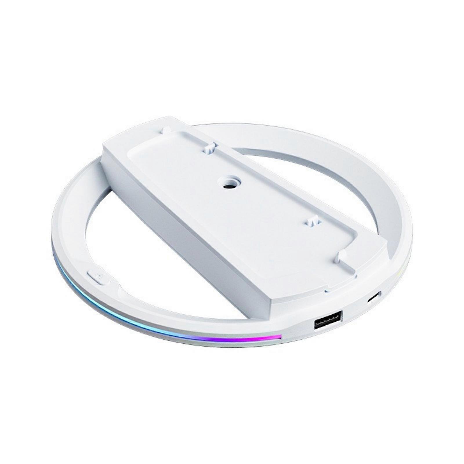 Multiple Functional Vertical Stand with Colorful Lights & Easy Installation Not Slip Consoles Stand Suitable for P5/slim/  White