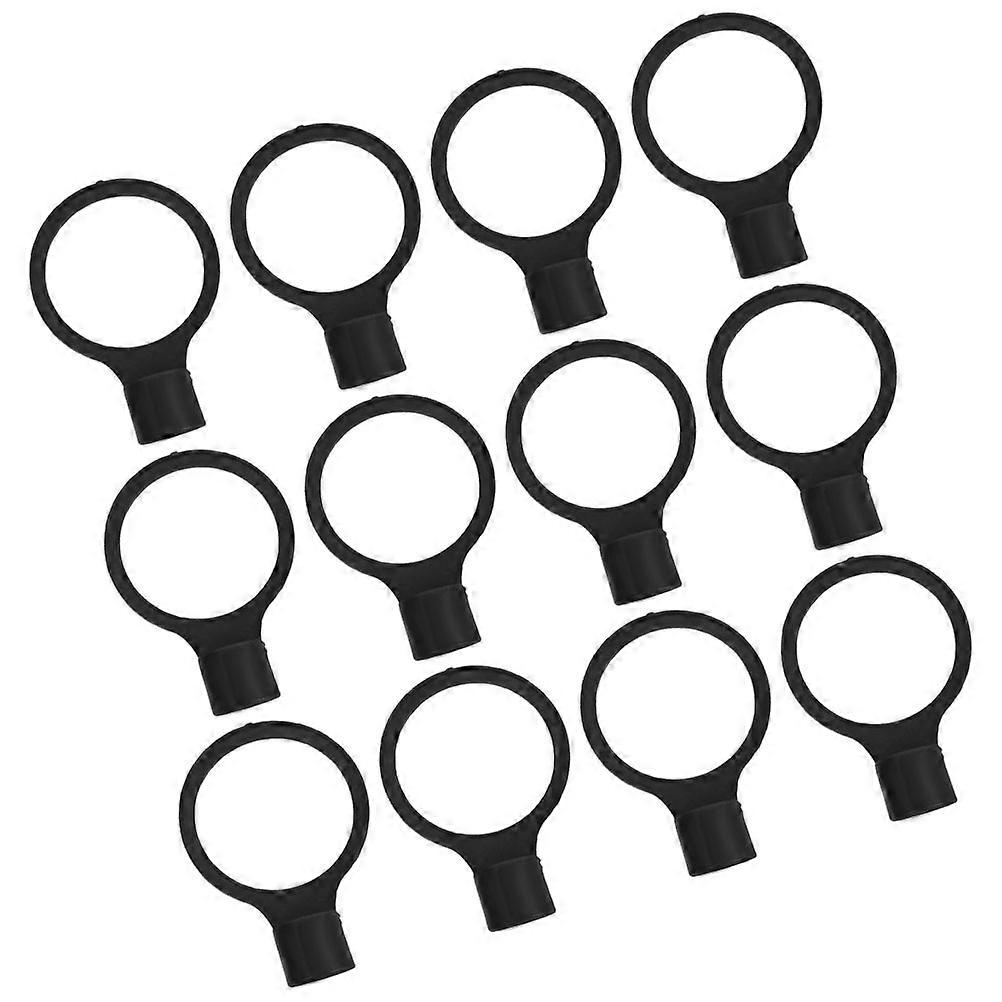 Safety Cone Connector for Traffic Cones with Adjustable Connectors 12Pcs Black PVC