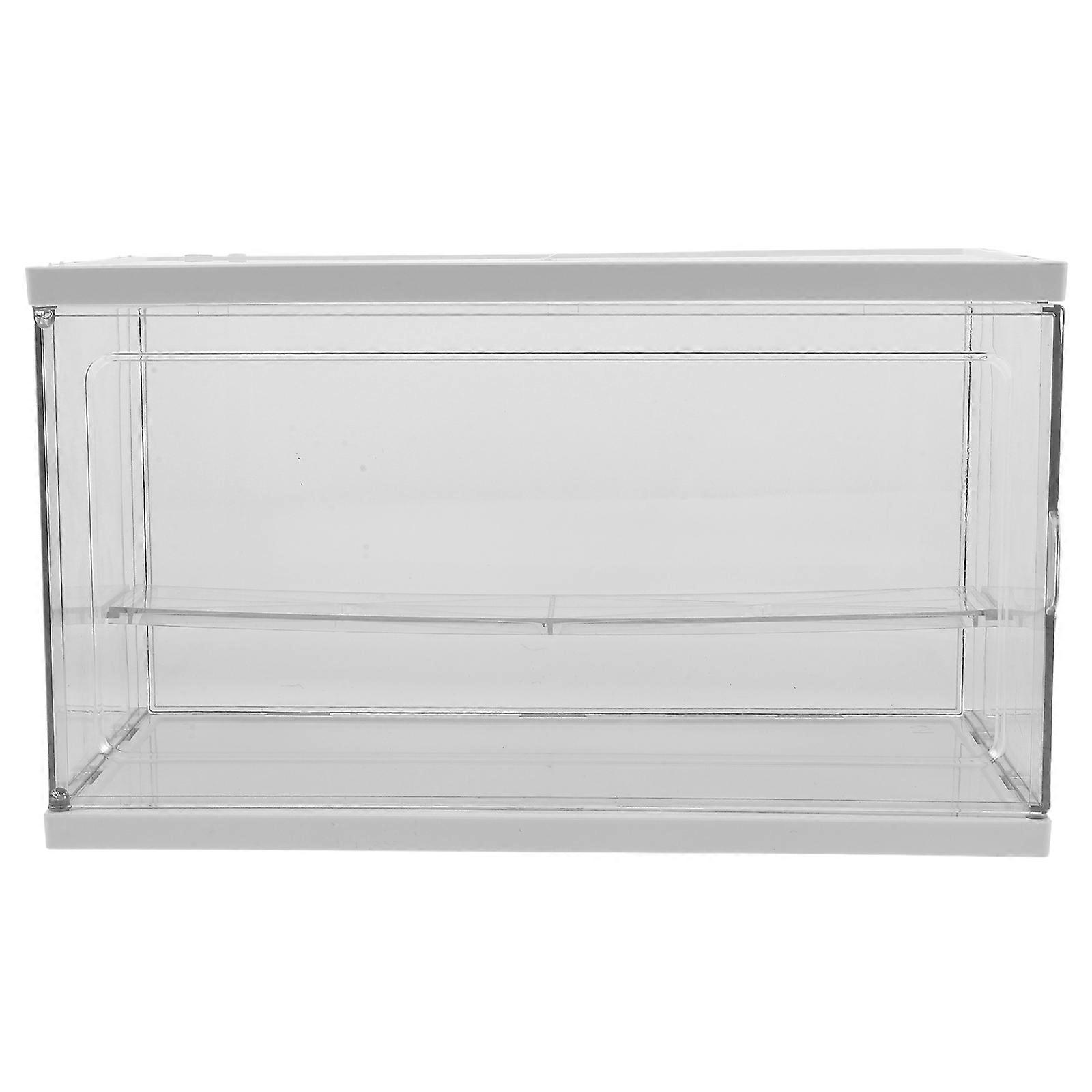 Figures Clear Display Case for Storage and Display White Plastic