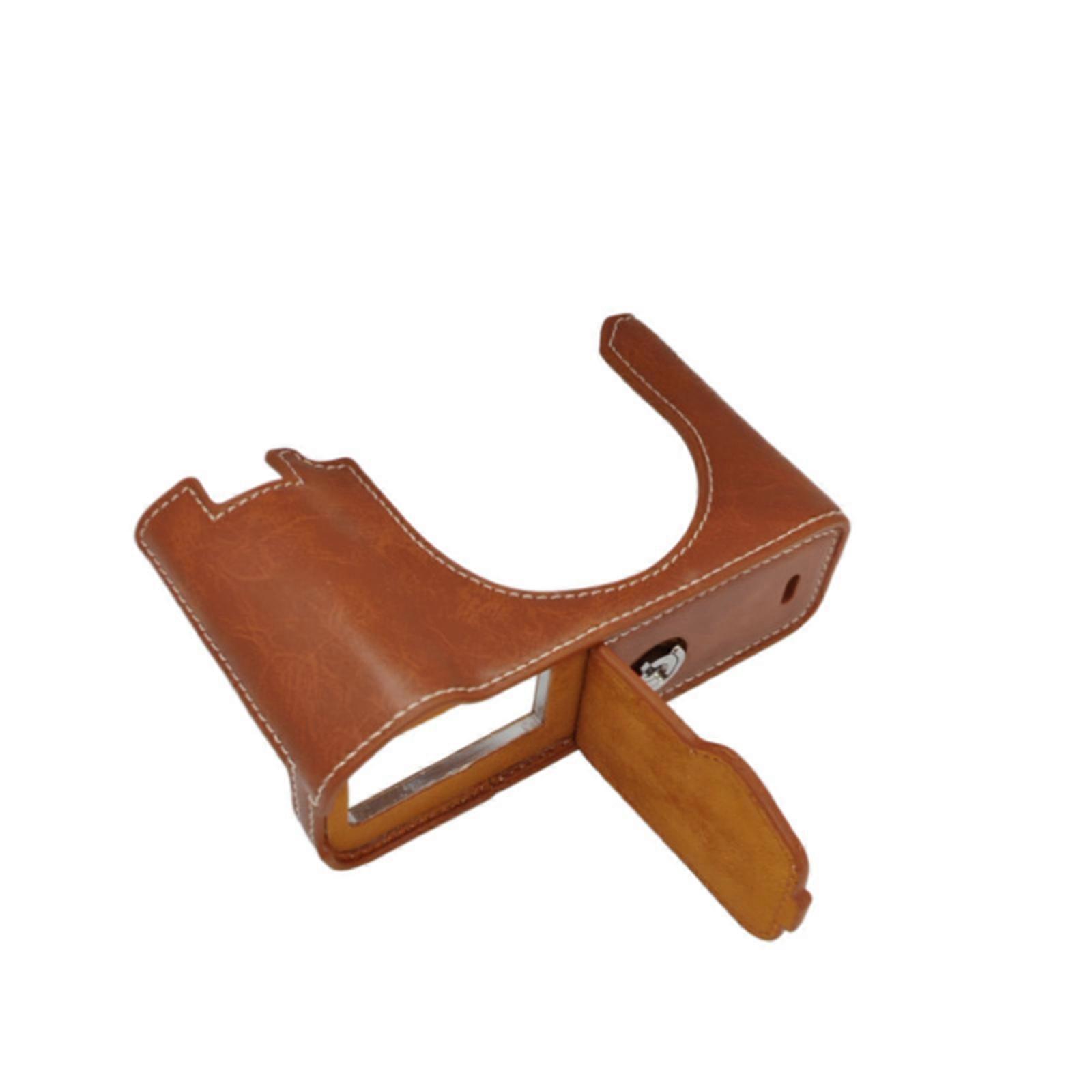 NonRemovable Leather Bottom Case For GFX100RF Allowing Direct Battery Charging And Seamless Tripods Compatibility  brown
