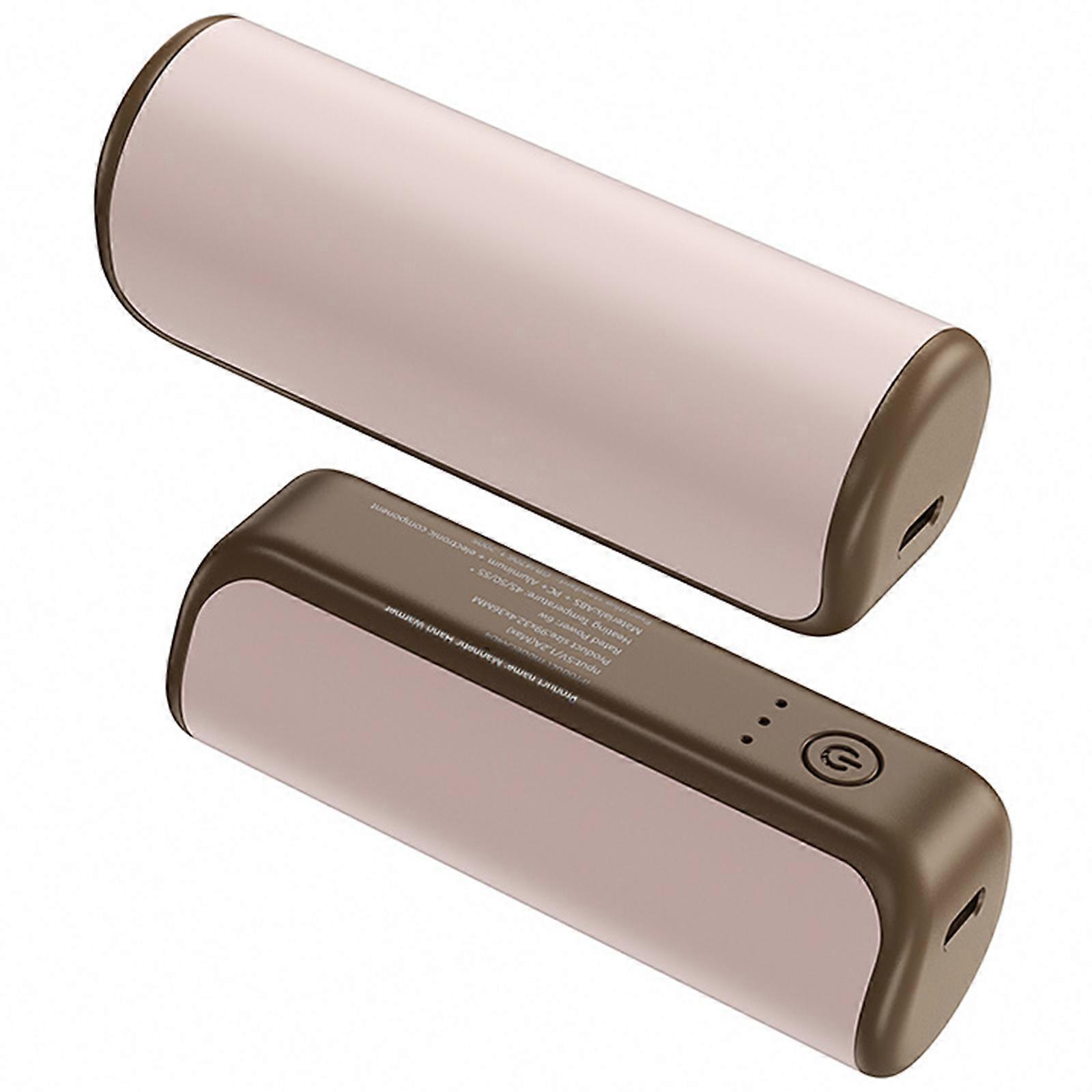 Electric Hand Heating Pad With LED Indicators Continuous Warmth Magnetic Double Use For Travel And Sports  Pink