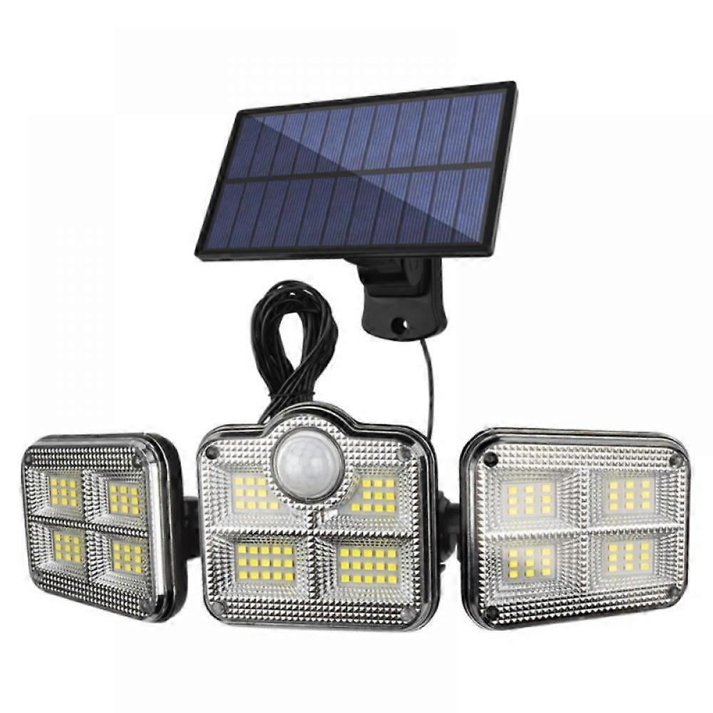 Prettyui Solar Lights Outdoor with Motion Sensor, 600LM 122 LED Wireless Security Flood Light