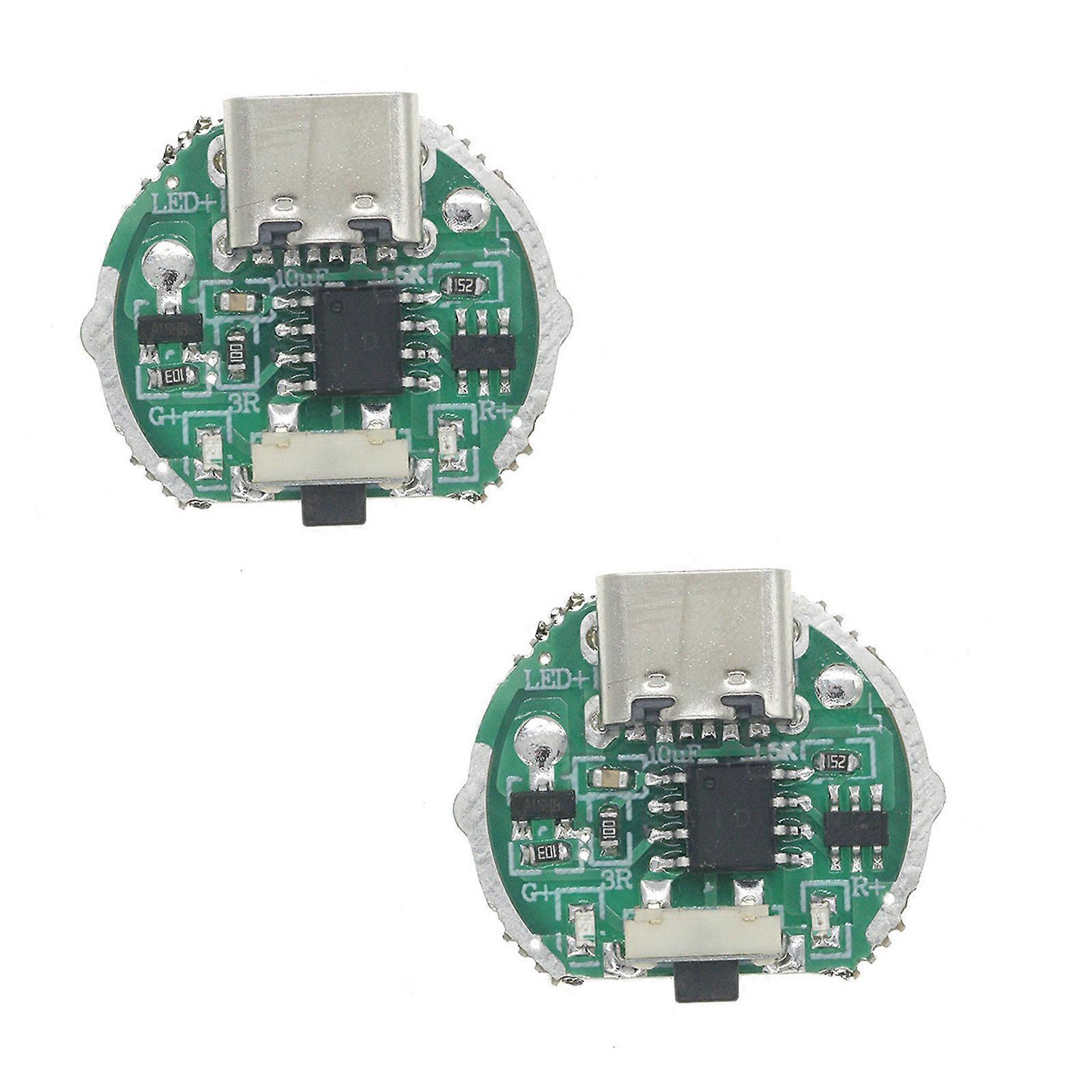 10W LED Flashlight Driver Module Double Brightness Adjustment Integrated Charging System And On/Off Switches Multicolor