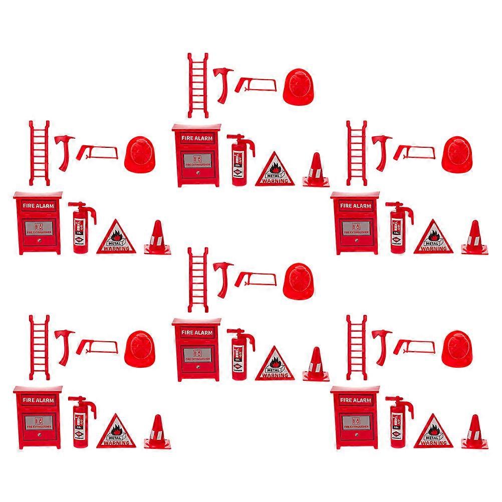 Fire Extinguisher Squirt Toys Firefighter Accessories Plastic 6Sets