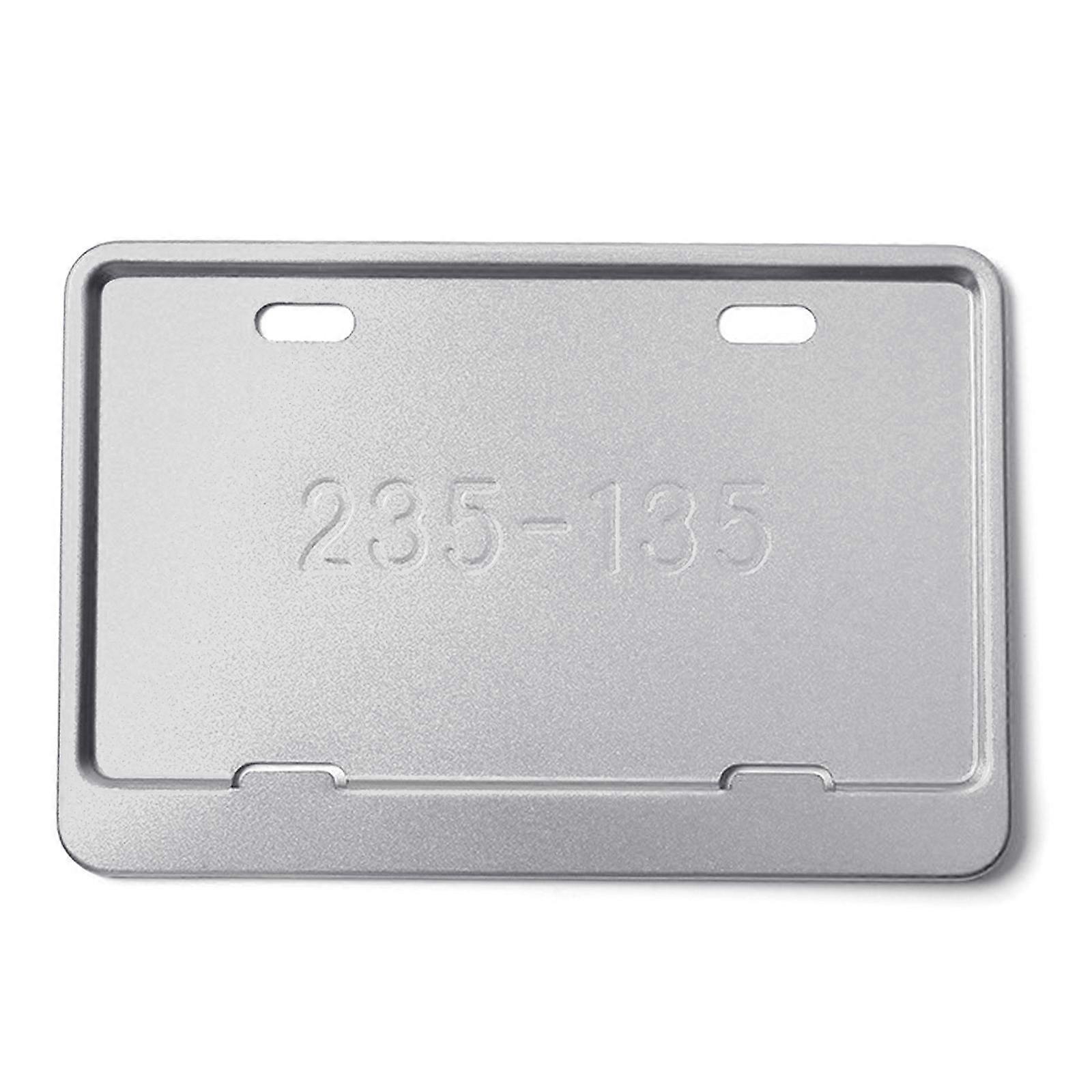 Modern Style Motorcycle License Plate Frame Philippines Specific Fit Aluminum Alloy Anti Rust Secure Fastening System  Silver