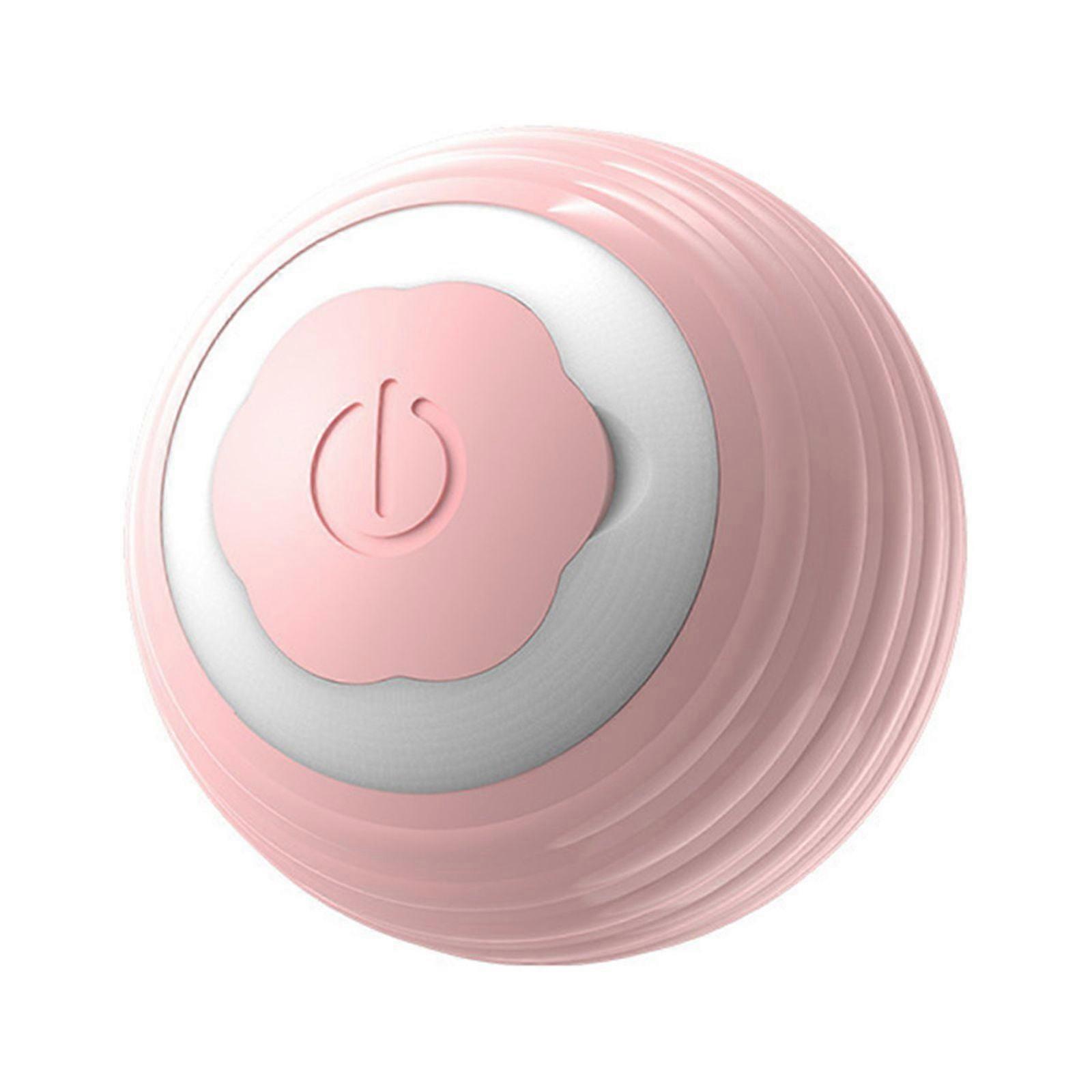 Apmemiss Interactive Cat Toy Ball, Smart Auto Rolling, USB Rechargeable 360° Rotating Chasing Toy for Indoor Cats to Stimulate Hunting Instinct, Pink