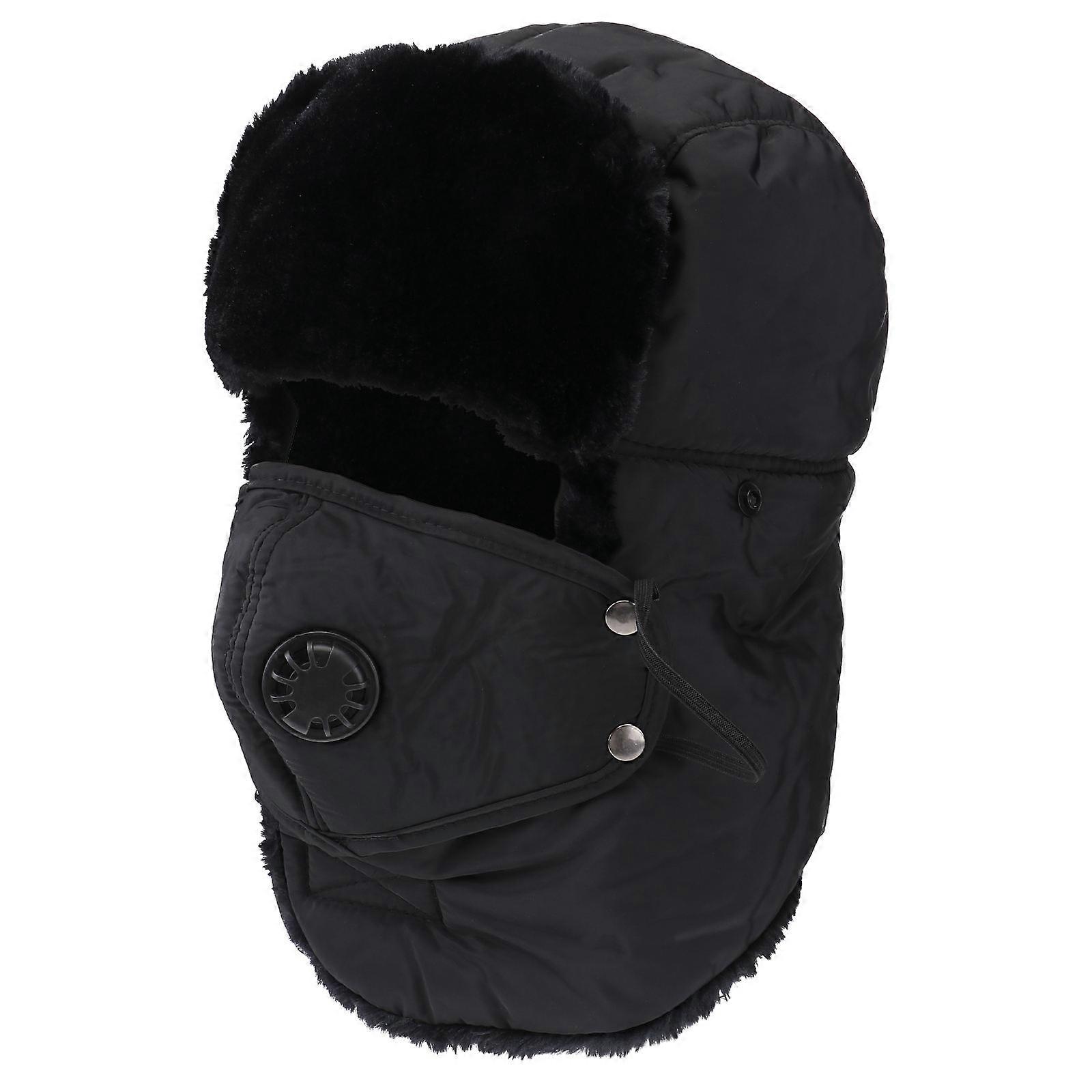 Winter Warm for Men Cold Hat with Ear Protection Black