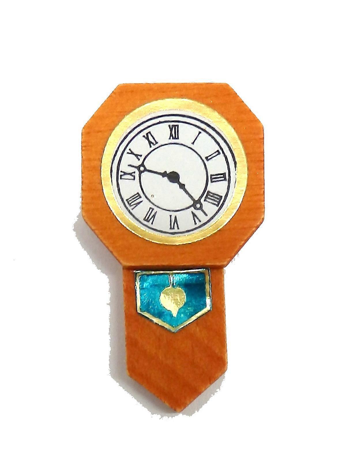 Dolls House Regulator Wall Clock Miniature 1:12 Scale Accessory 