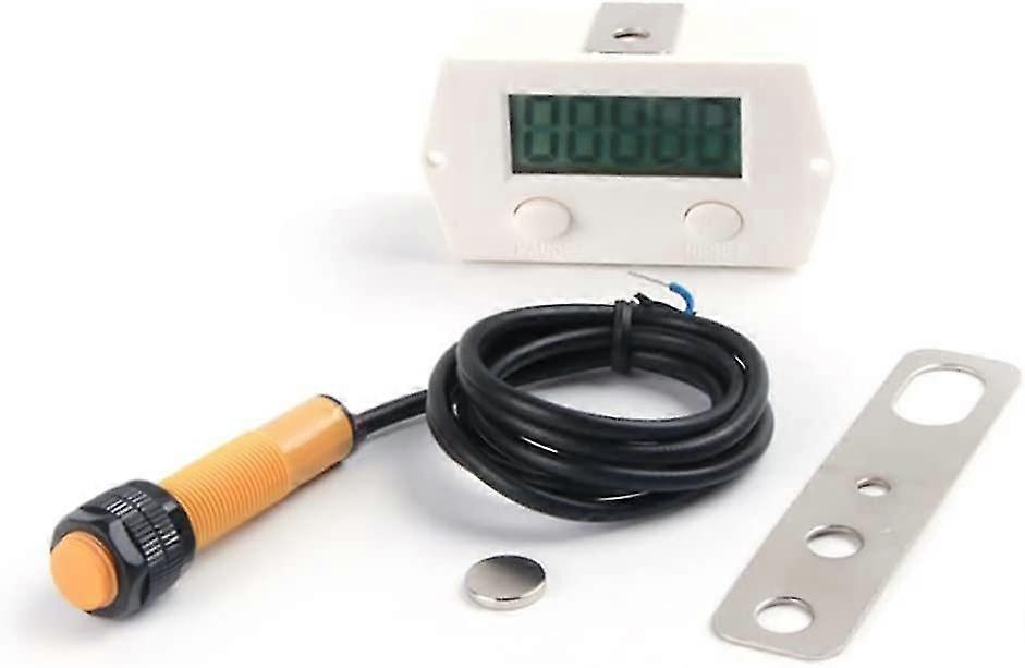 Digital Counter Electronic Clicker Counter Magnetic High Sensitive Row Number Xj-5j Clicker Counter White Industrial Control Switchwhite1pcs)