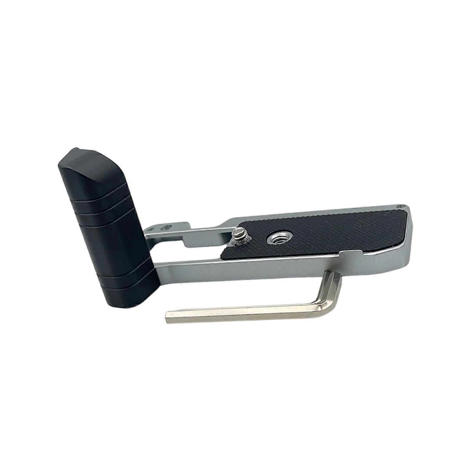 Quick Install Metal Camera Handle Grip For Multiple Models Ergonomic Design Improved Battery Life Aluminum Construction  Silver grey
