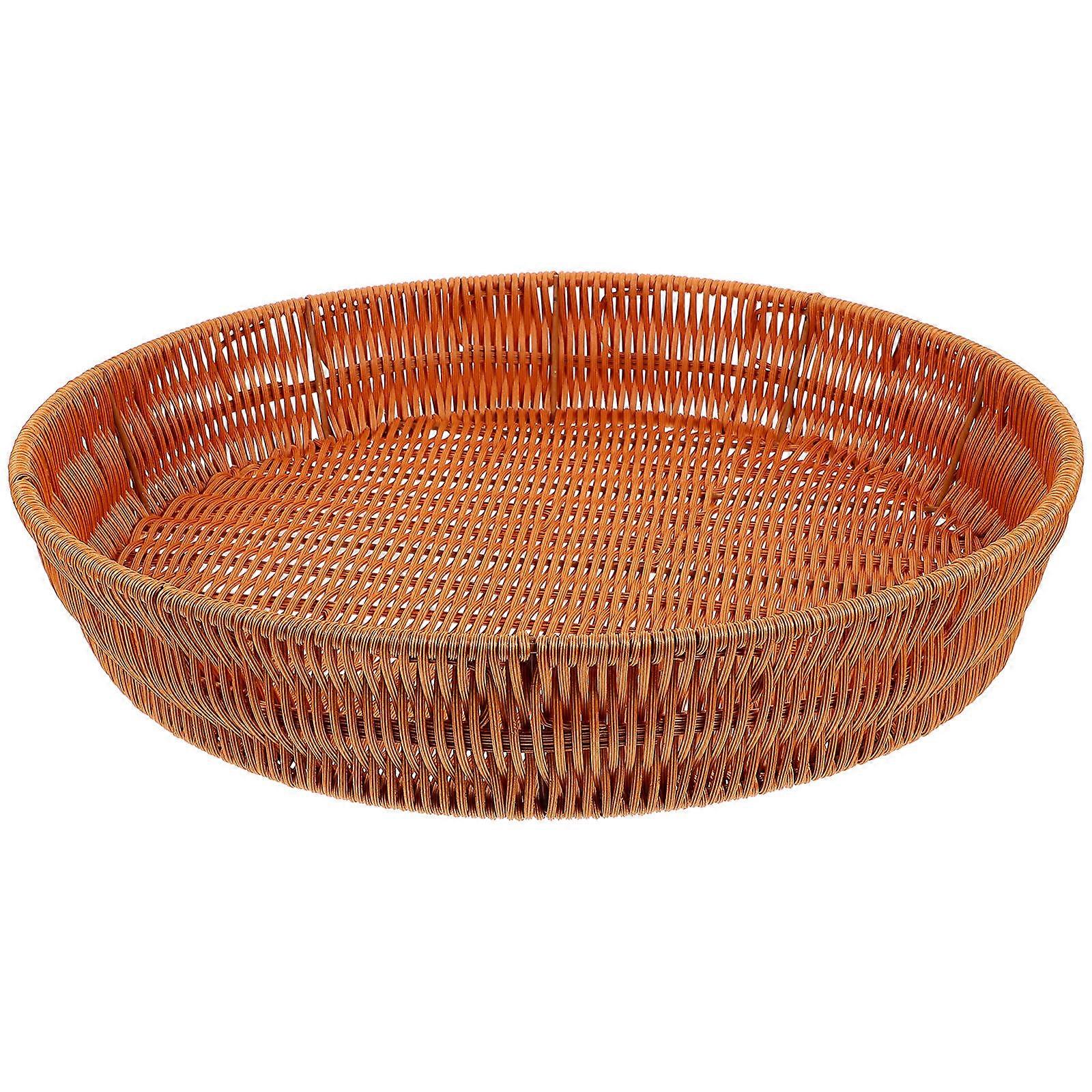 Rundgewebtes Aufbewahrungstablett Lebensmittel-Serviertablett Küche Obsttablett Obstteller Abtropfplatte