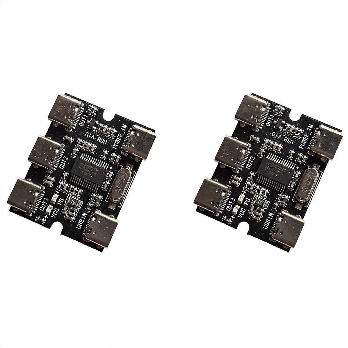 2X TYPE-C USB Expansion Board Hub Usb Hud Expansion Module 1 in 3 Out with Power Interface