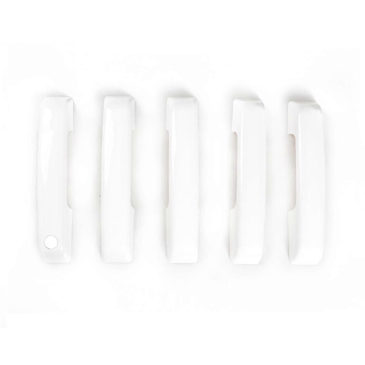 Car Door Handle Protector Handle Cover Trim for 21-2024 Accessories White Without Smart Switch Hole-A-