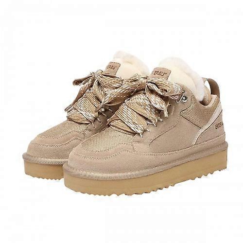 EverAu Womens/Ladies Marbled Leather Trainers