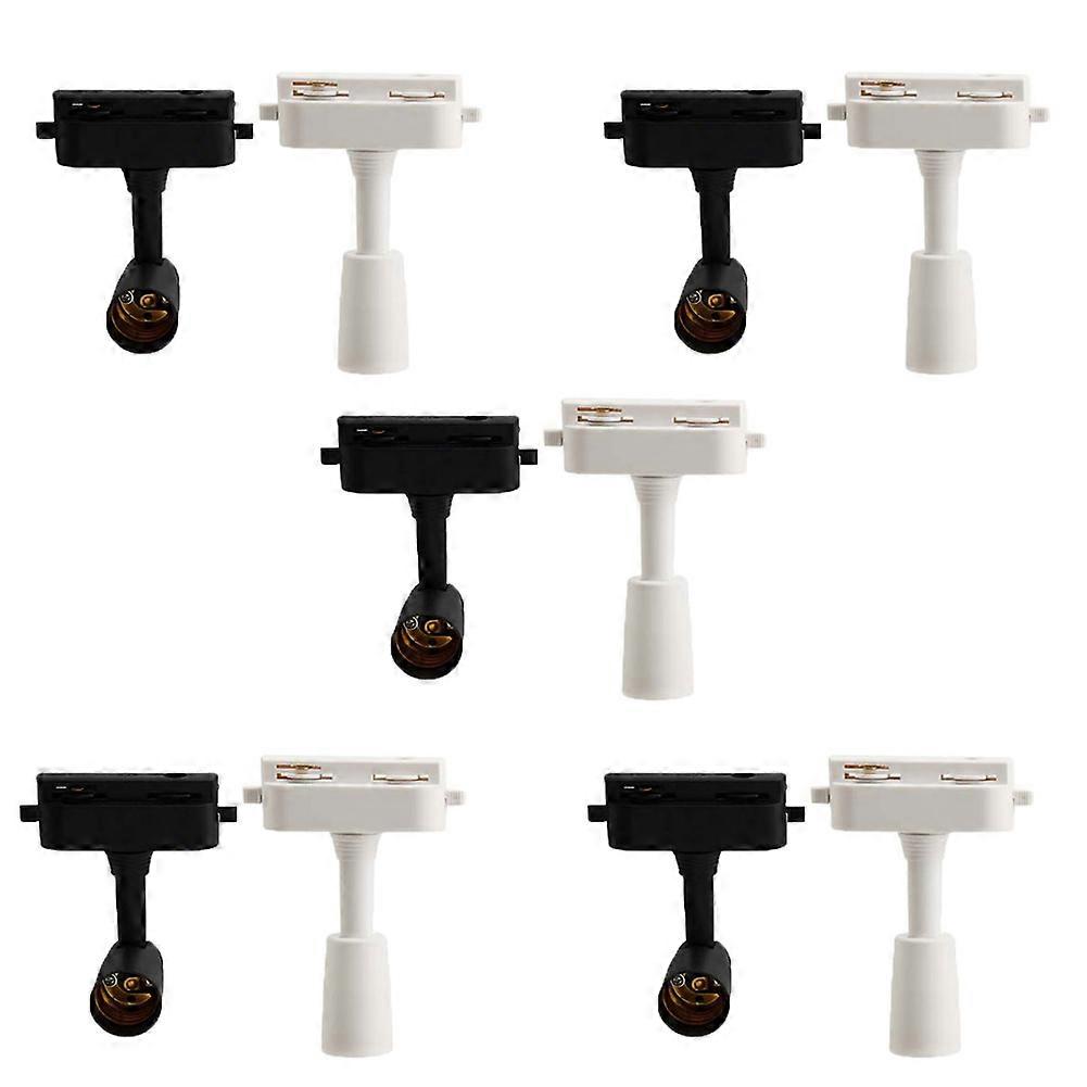 Adjustable Mini Track Light Black and White Single Phase Bulb Replaceable Plastic Track Light DIY Accessories