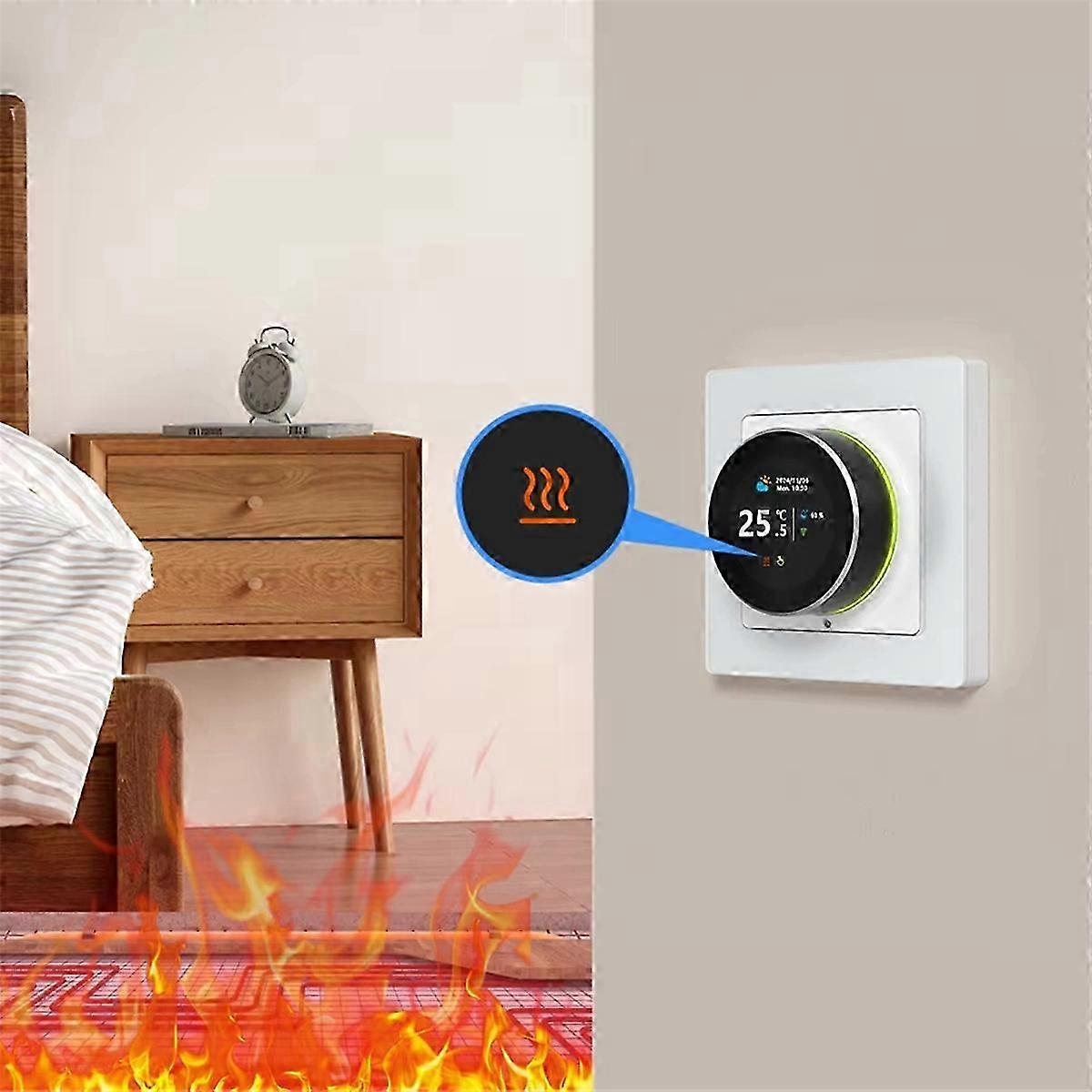 Tuya WiFi Smart Knob Thermostat Water Heating Temperature Controller for Water Heating 3A