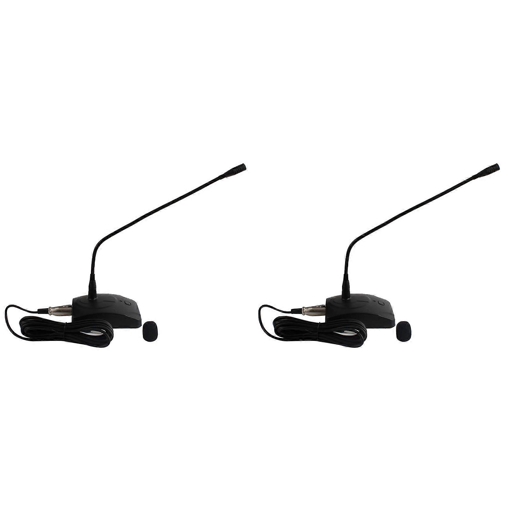 2X Wired Conference Gooseneck Microphone Desktop Condenser Microphone Speech Condenser Microphone Broadcasting