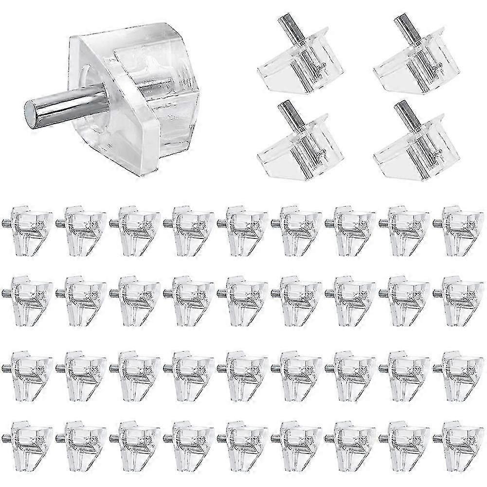 50 Pieces 3mm Clear Shelf Pins for Cabinet Shelf Support