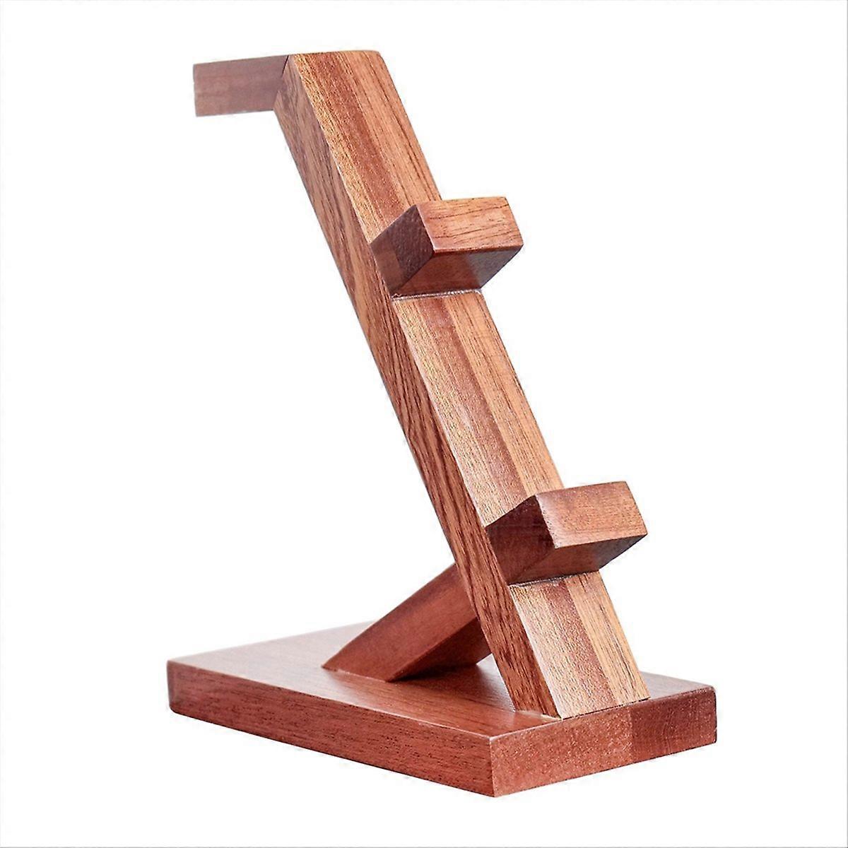 Suitable for Ps5/Xbox Game Controller Bracket, Headphone Headset Bracket, Solid Wood Bracket, Three-Layer Storage