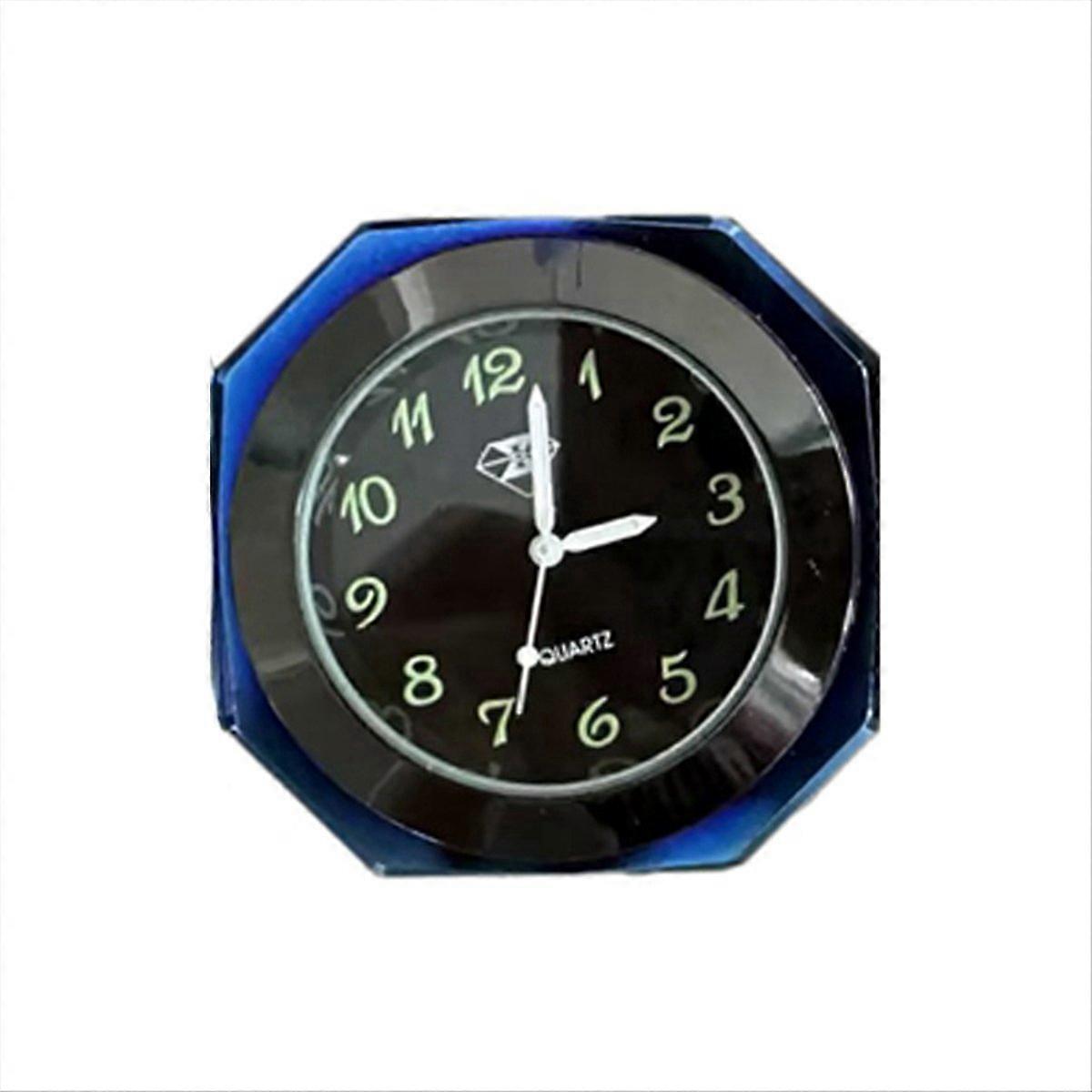 Motorcycle Clock Waterproof Mount Quartz Clock Watch Blue Black