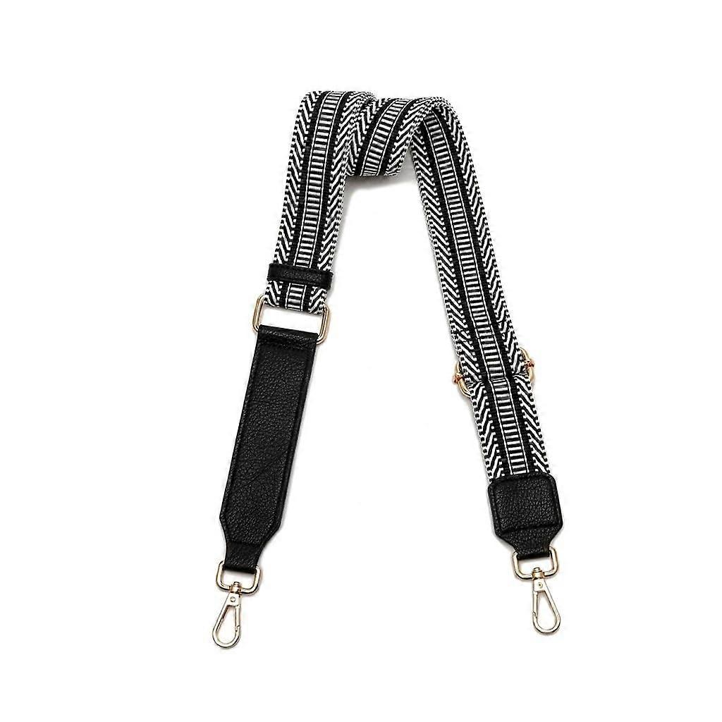 Black Thickened Wide Shoulder Strap for Bags Adjustable Replacement with Single Room Size D