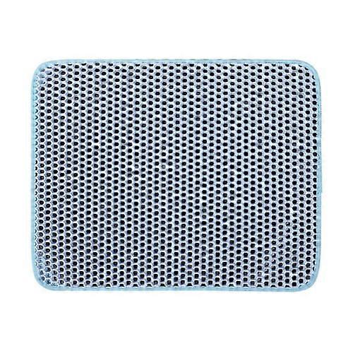 Skymirror Breathable Cat Litter Mat Double Layer Structure Waterproof Hassle-free Easy to Clean Pocket Design Floor Mat for Home Pet