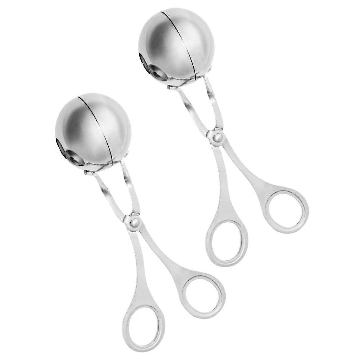 2pcs Stainless Steel Meatball Maker Set NonStick Shaper Tools for Quick Uniform Portion Control