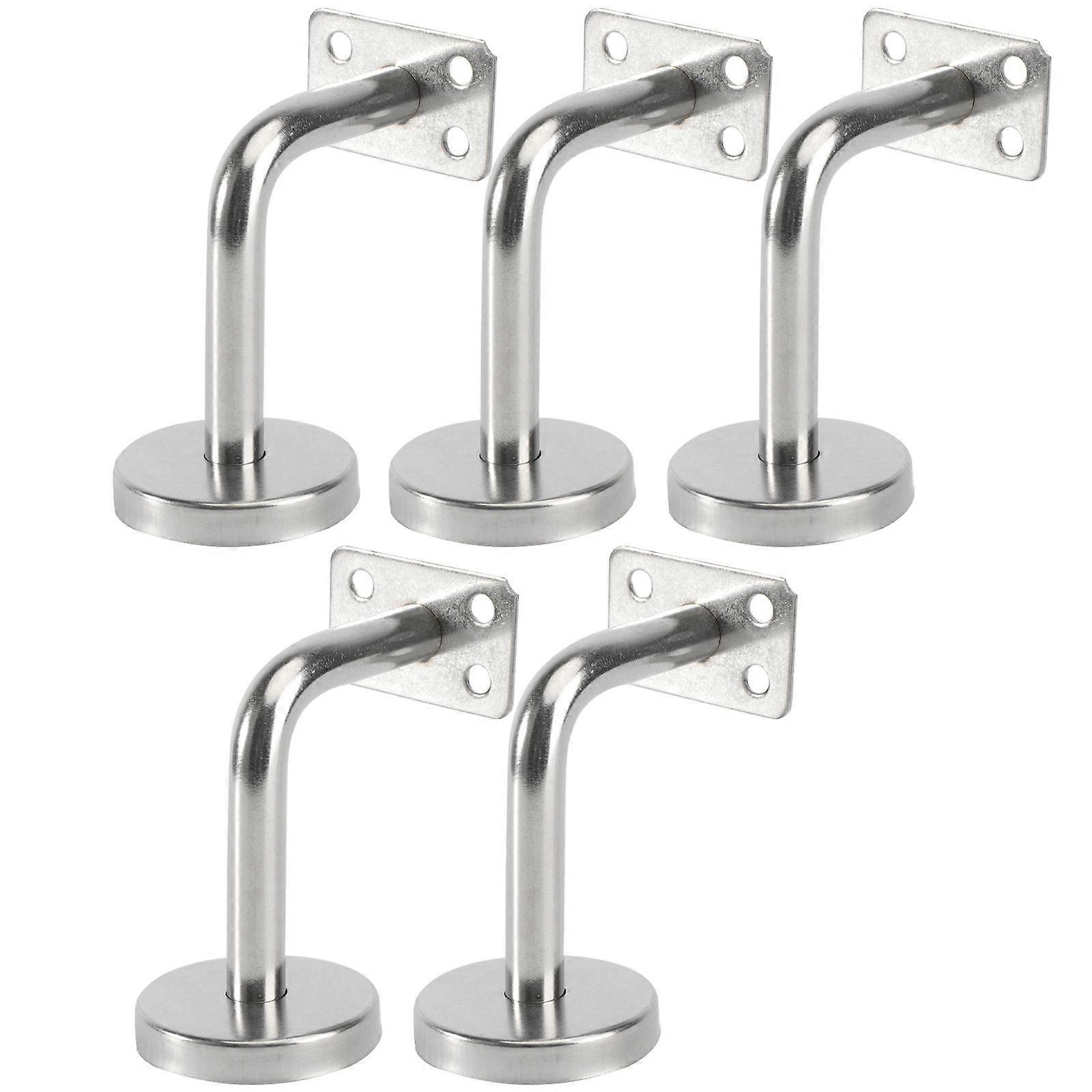 5Pcs Professional Solid Stainless Steel Handrail Wall Mounted Brackets Supports