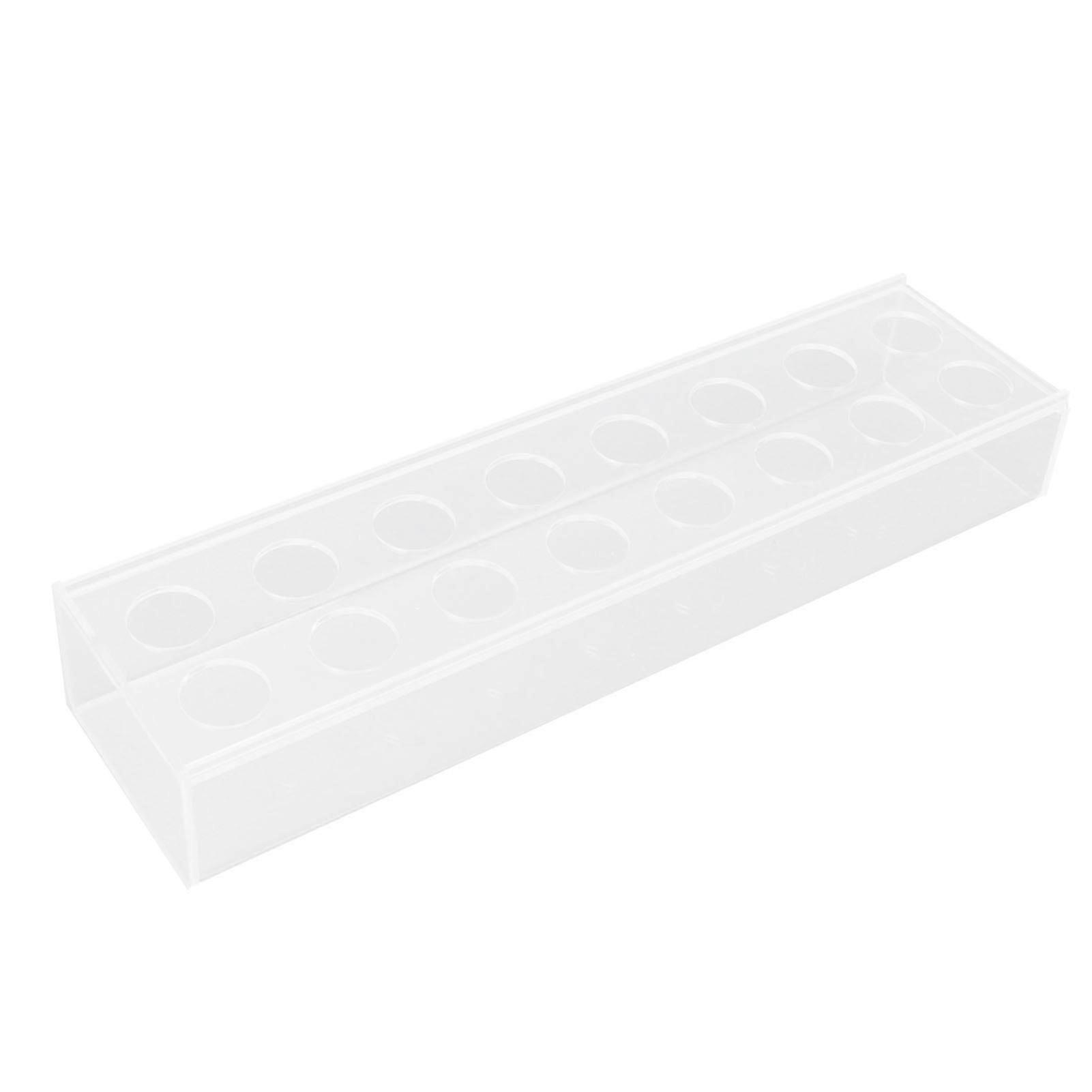Clear Acrylic Rectangular Flower Vase with 16 Holes and String Holder