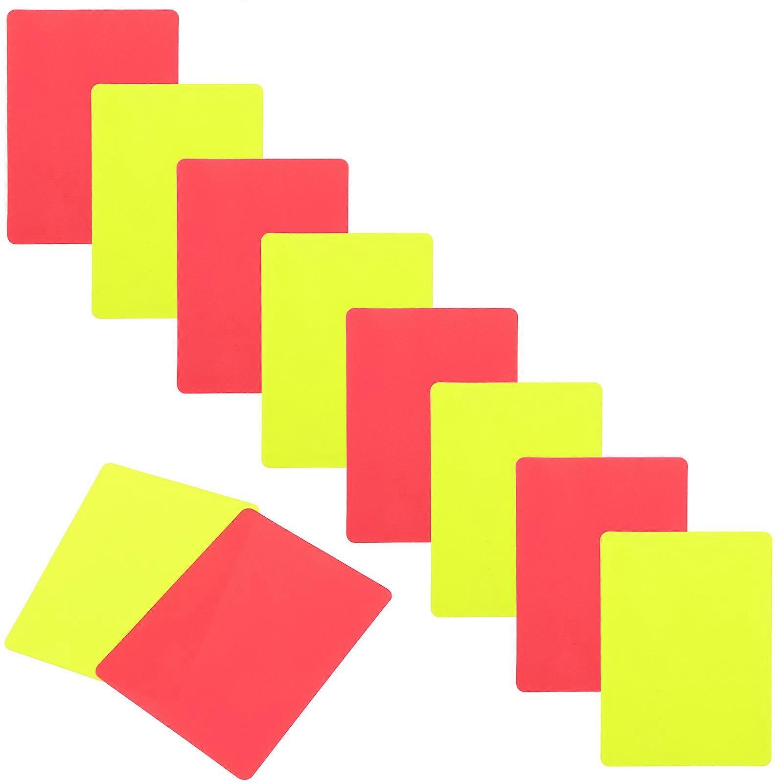 Soccer Referee Kit Warning Dismissal School Competitions Durable Material 10Pcs