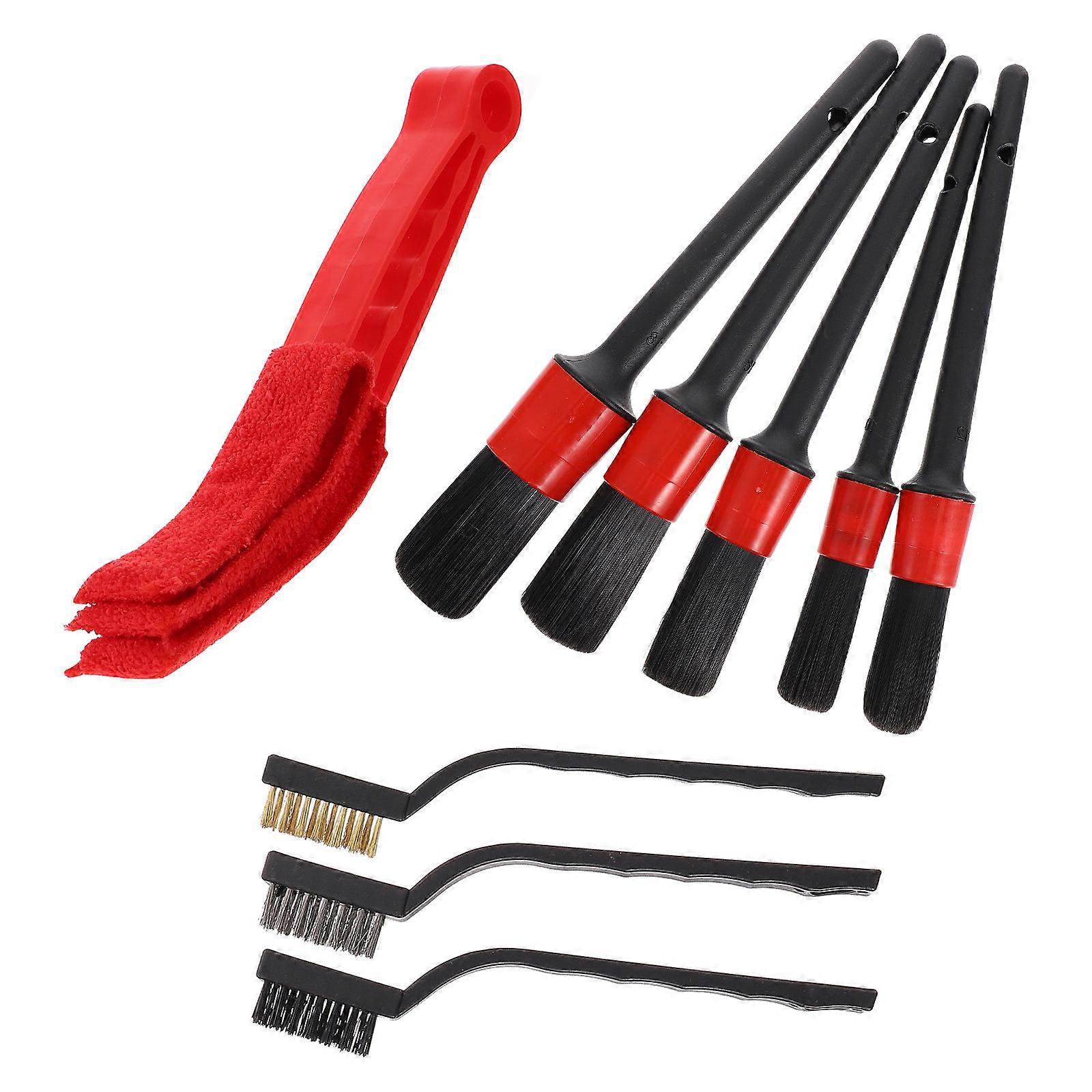 Car Detailing Set Brushes Auto Detailing Tool for Cleaning Interior 2Sets